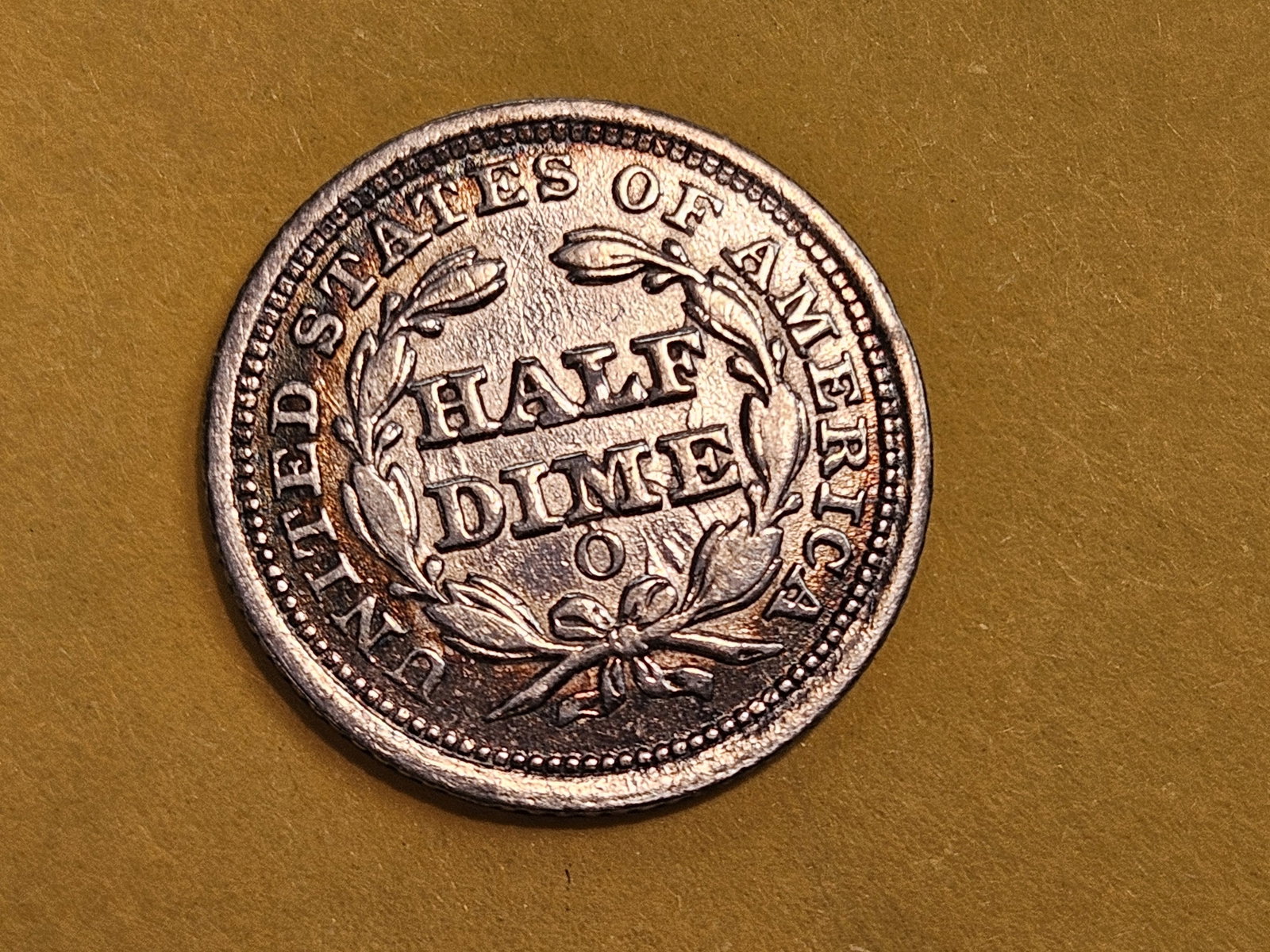 Bright 1854-O Seated Liberty Silver Half Dime - 4