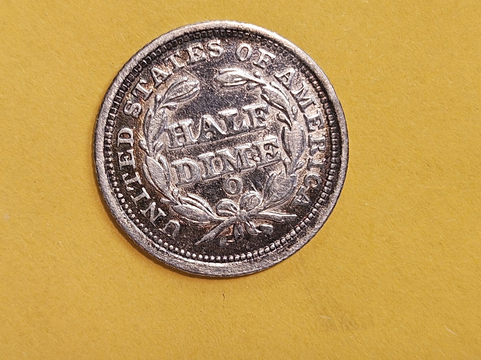 Bright 1854-O Seated Liberty Silver Half Dime - 5