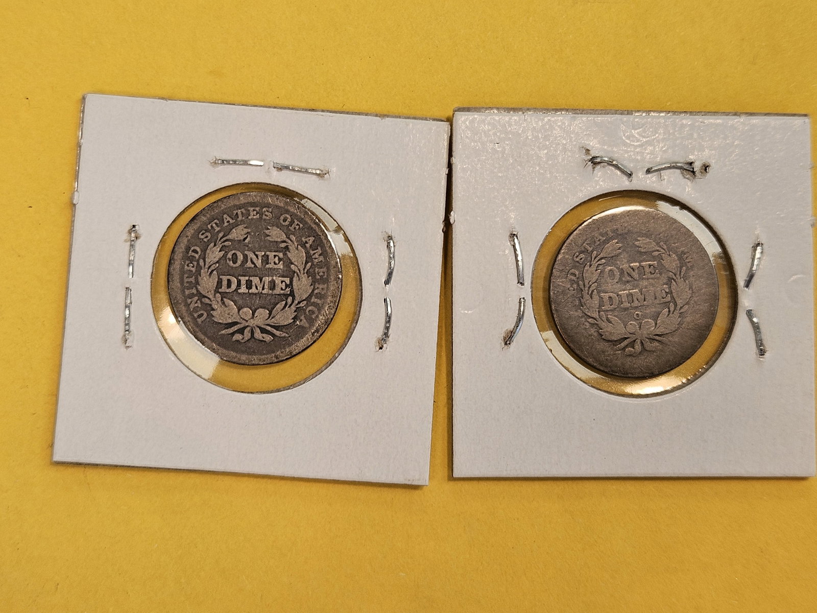 1838 and 1840-O No Drapery Seated Liberty Silver Dimes - 3