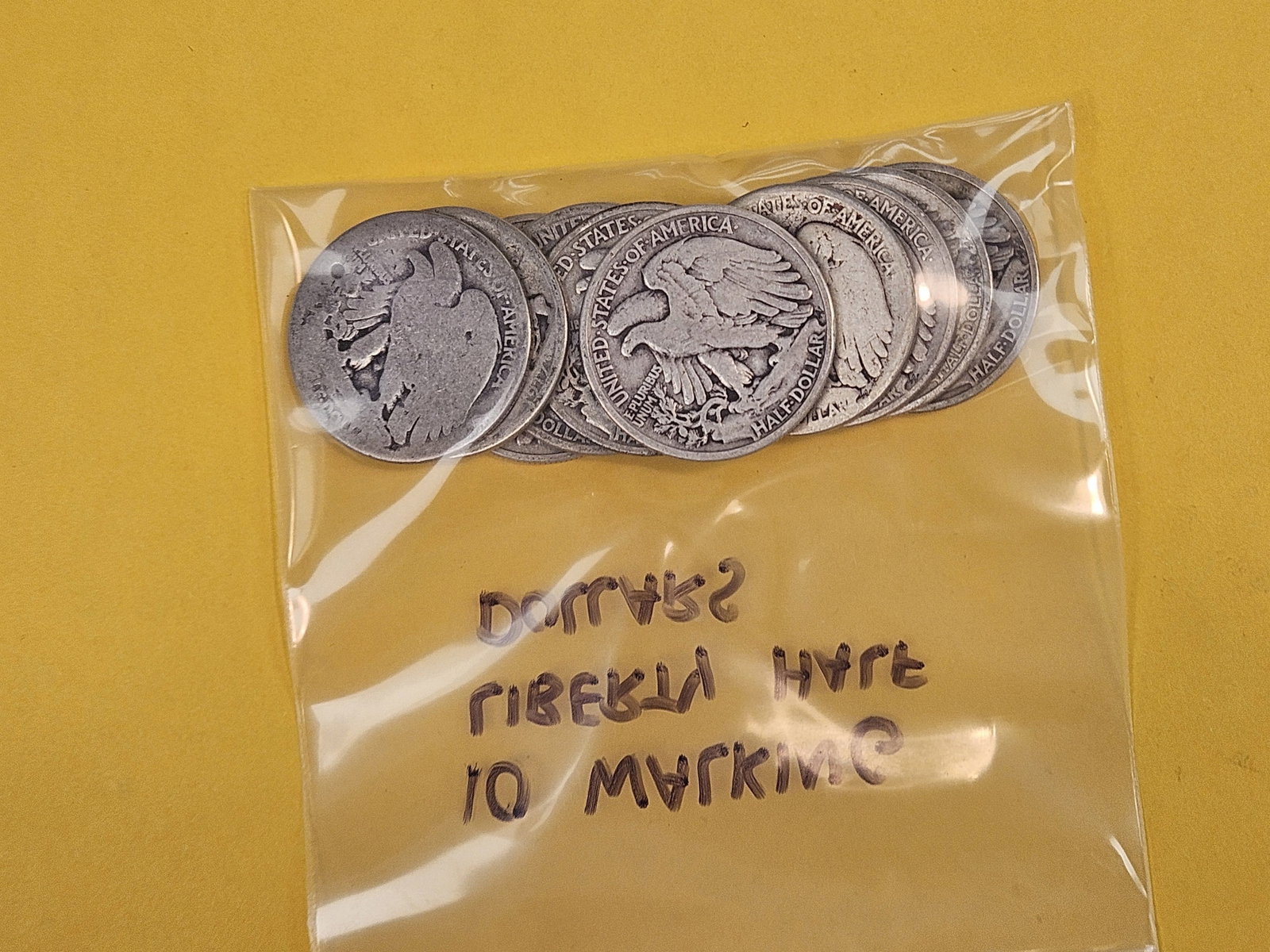 Ten Walking Liberty silver half dollars - 2