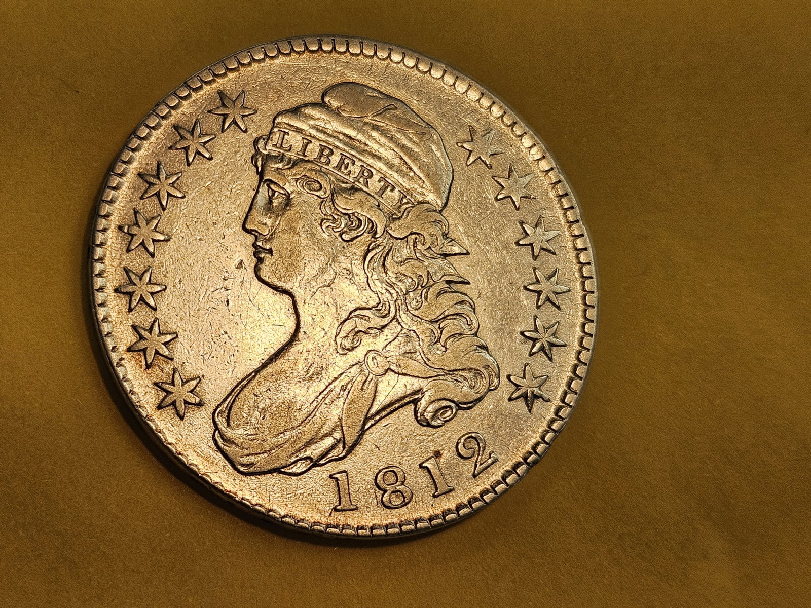 1812 Capped Bust silver Half Dollar in Very Fine plus - 4