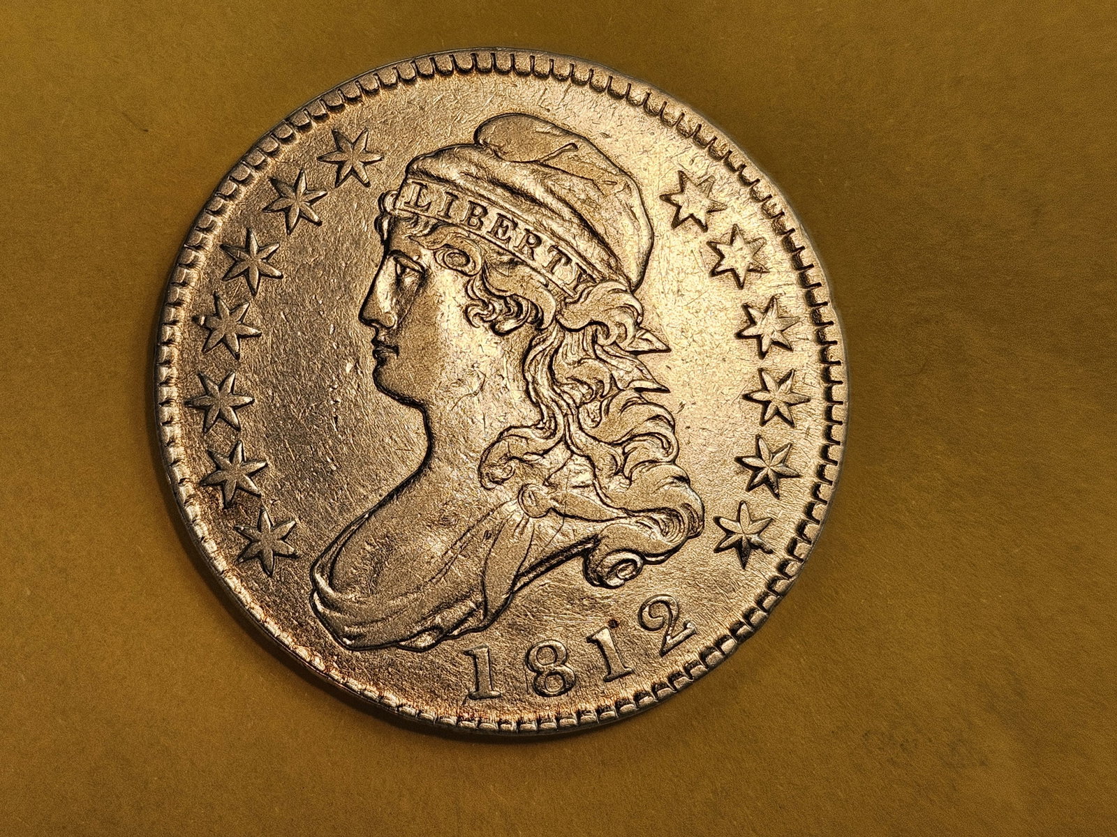 1812 Capped Bust silver Half Dollar in Very Fine plus - 5