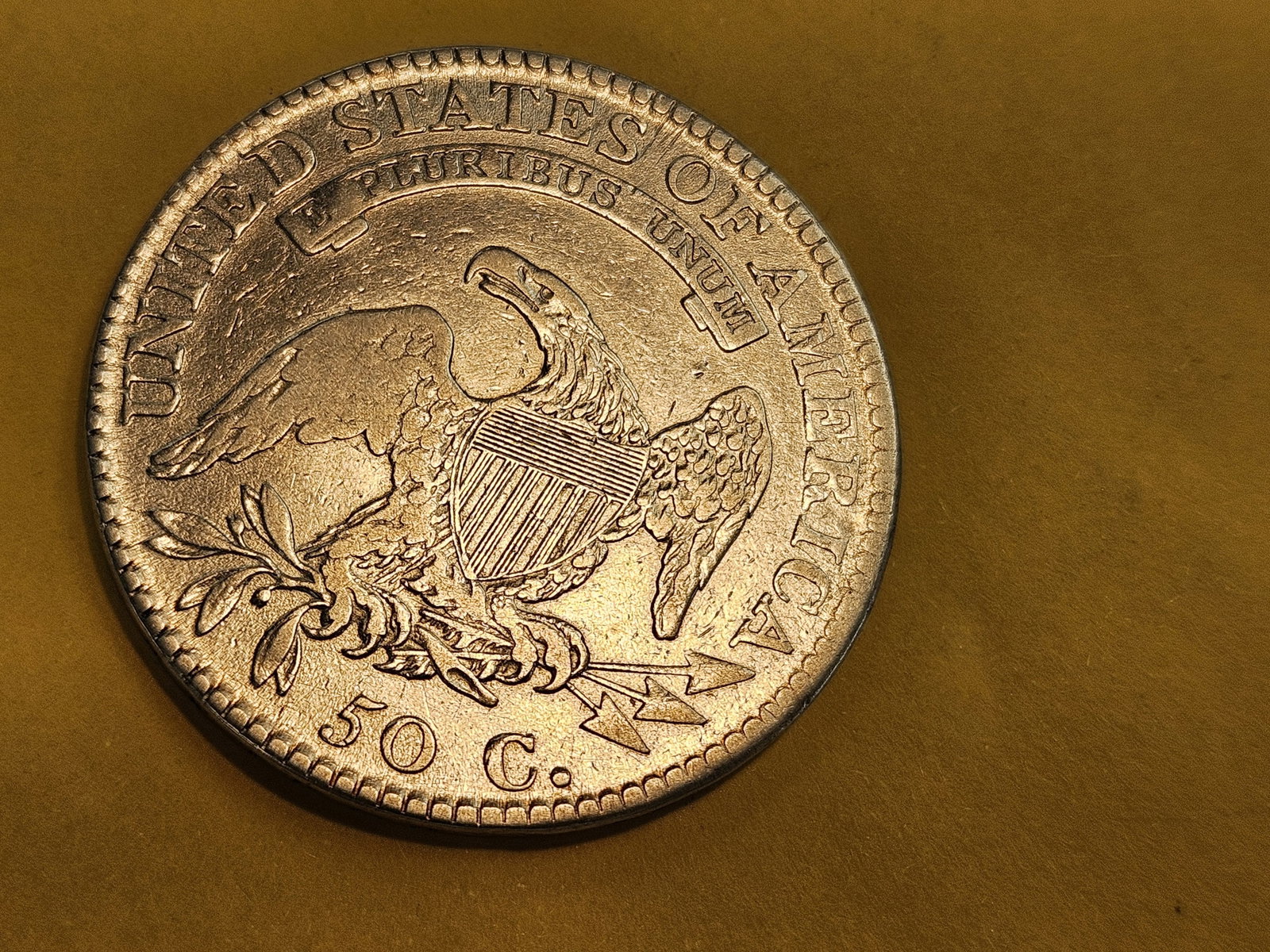 1812 Capped Bust silver Half Dollar in Very Fine plus - 7
