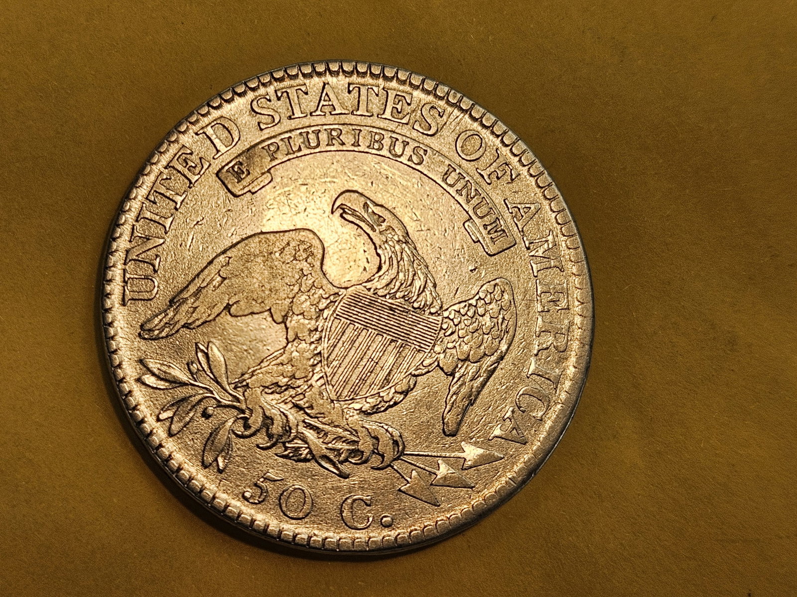 1812 Capped Bust silver Half Dollar in Very Fine plus - 8