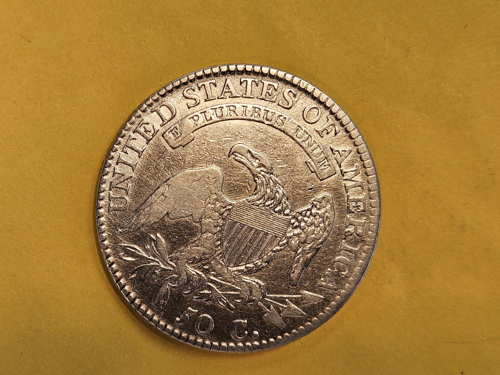 1812 Capped Bust silver Half Dollar in Very Fine plus - 9