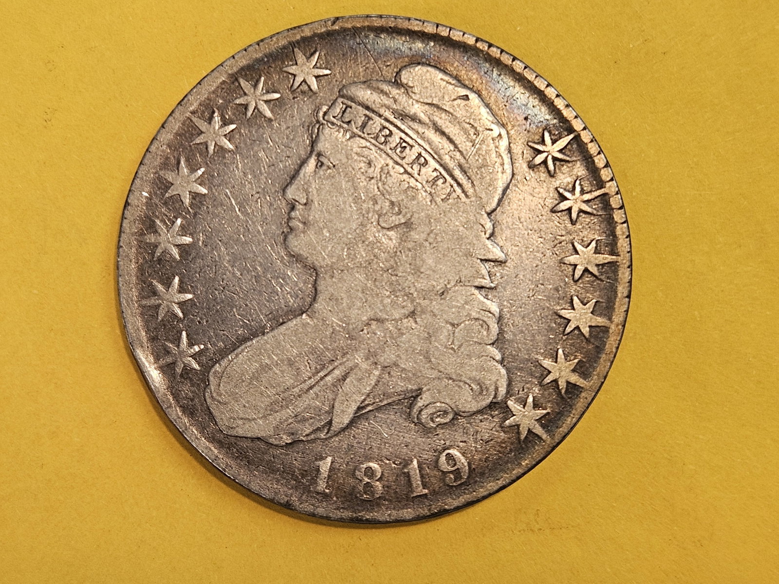1819 Capped Bust Half Dollar in Fine