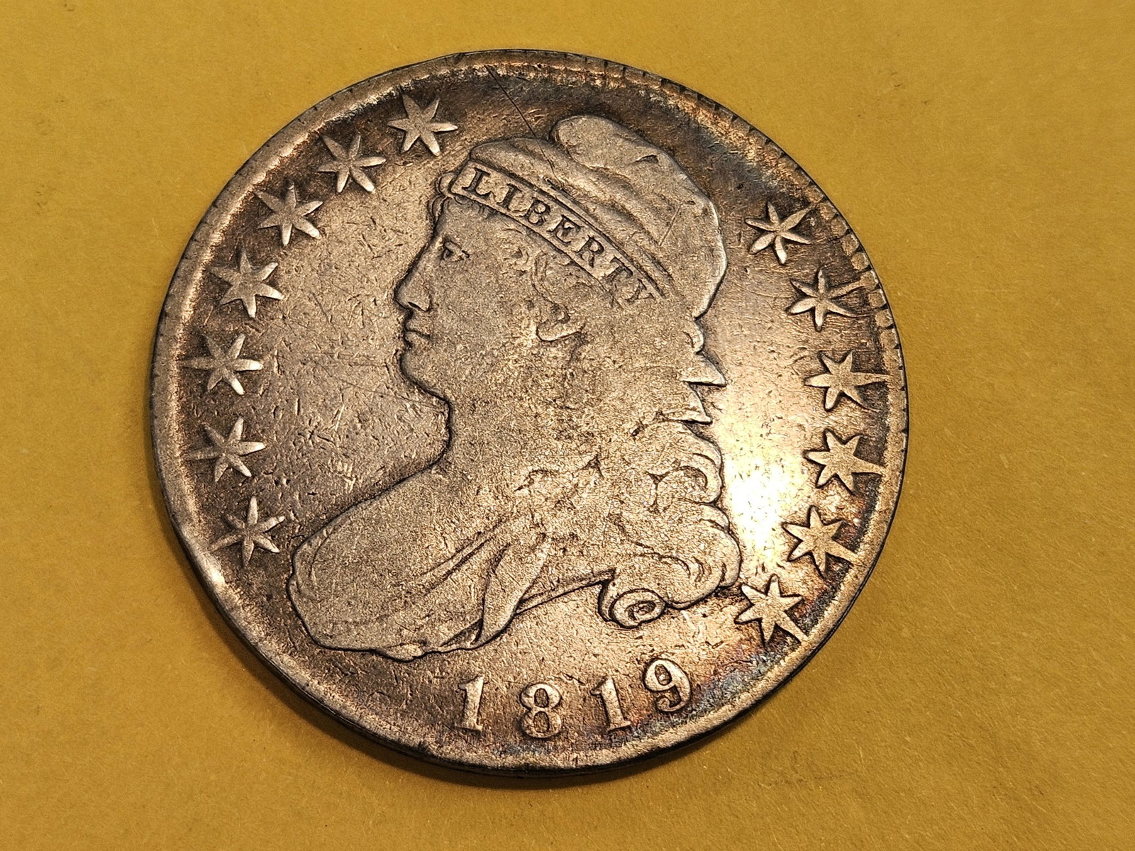 1819 Capped Bust Half Dollar in Fine - 3