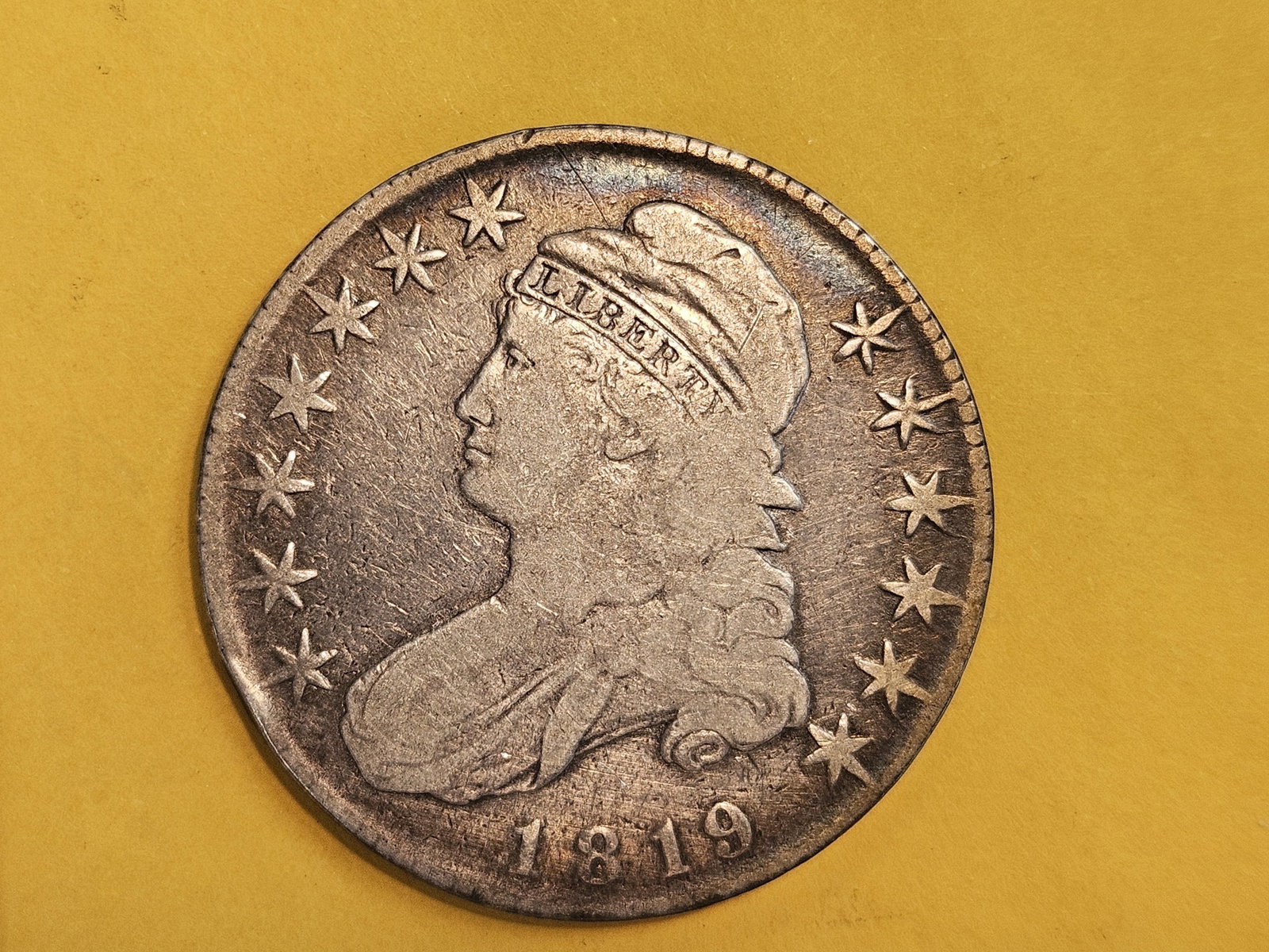 1819 Capped Bust Half Dollar in Fine - 4