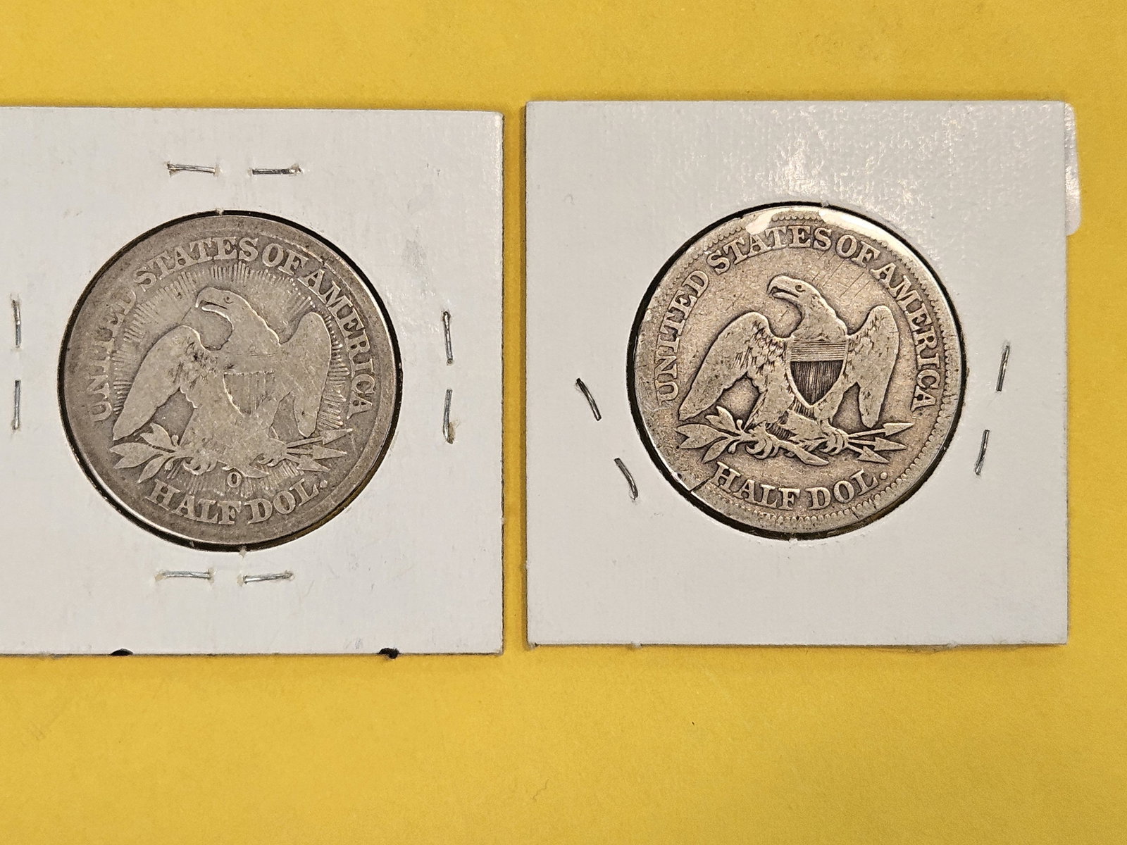 1853-O and 1858 Seated Liberty silver Half Dollars - 2
