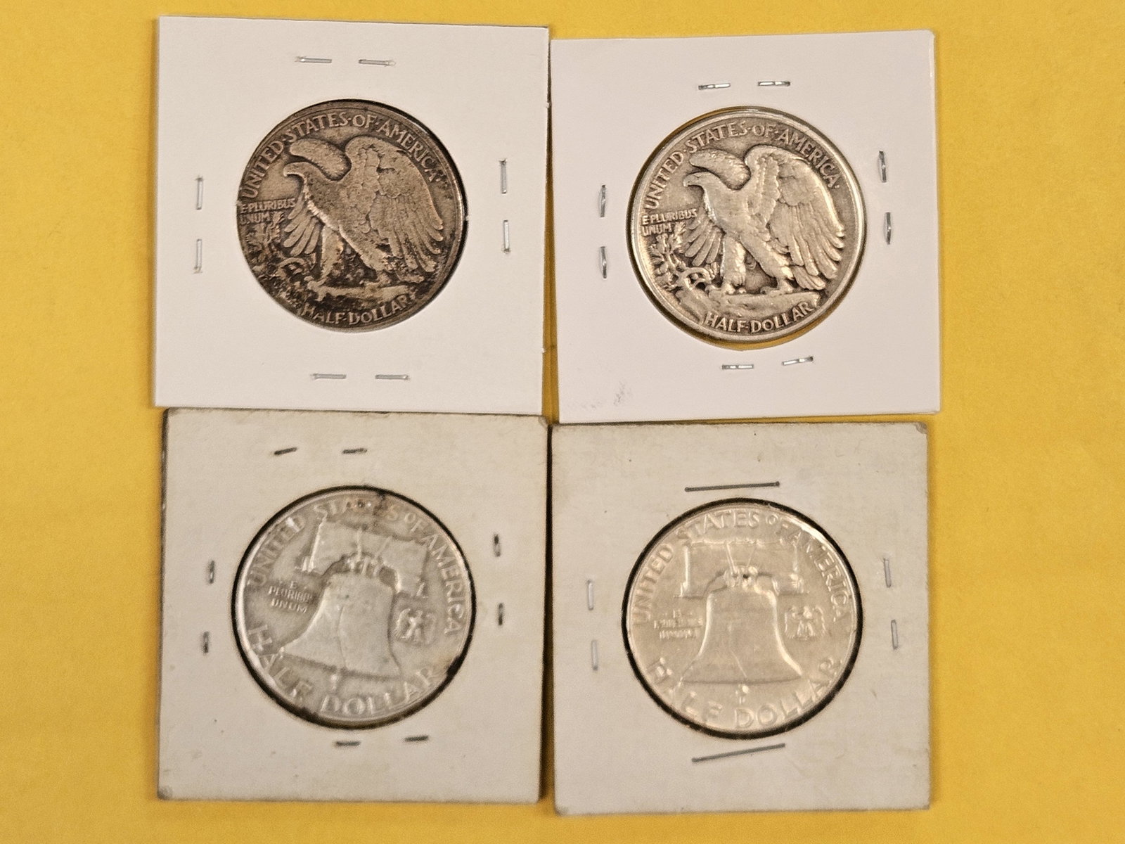 Four mixed silver Half Dollars - 2