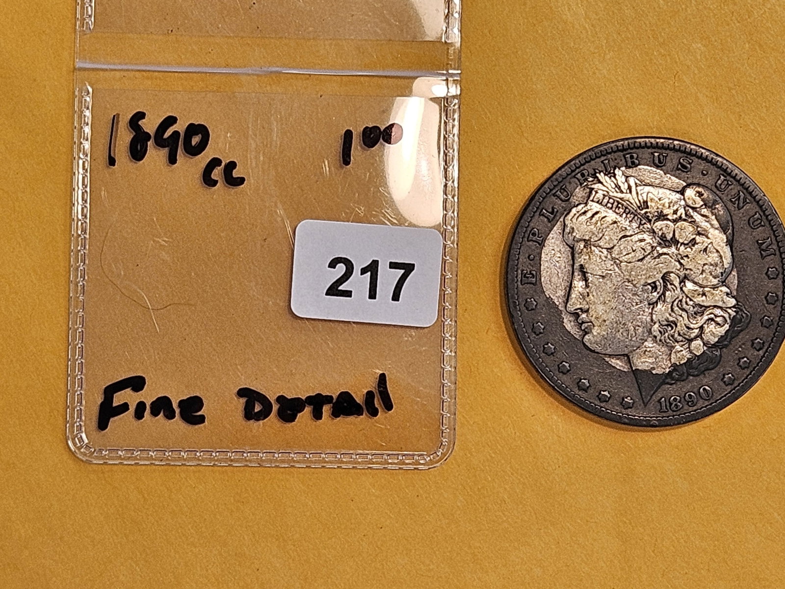 ** KEY DATE ** 1890-CC Morgan Dollar in Fine - Details - 2