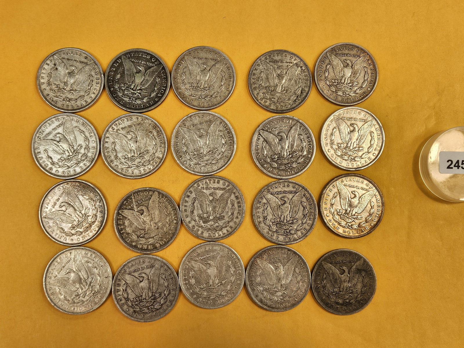 ** FULL ROLL ** Twenty Morgan Silver Dollars - 6
