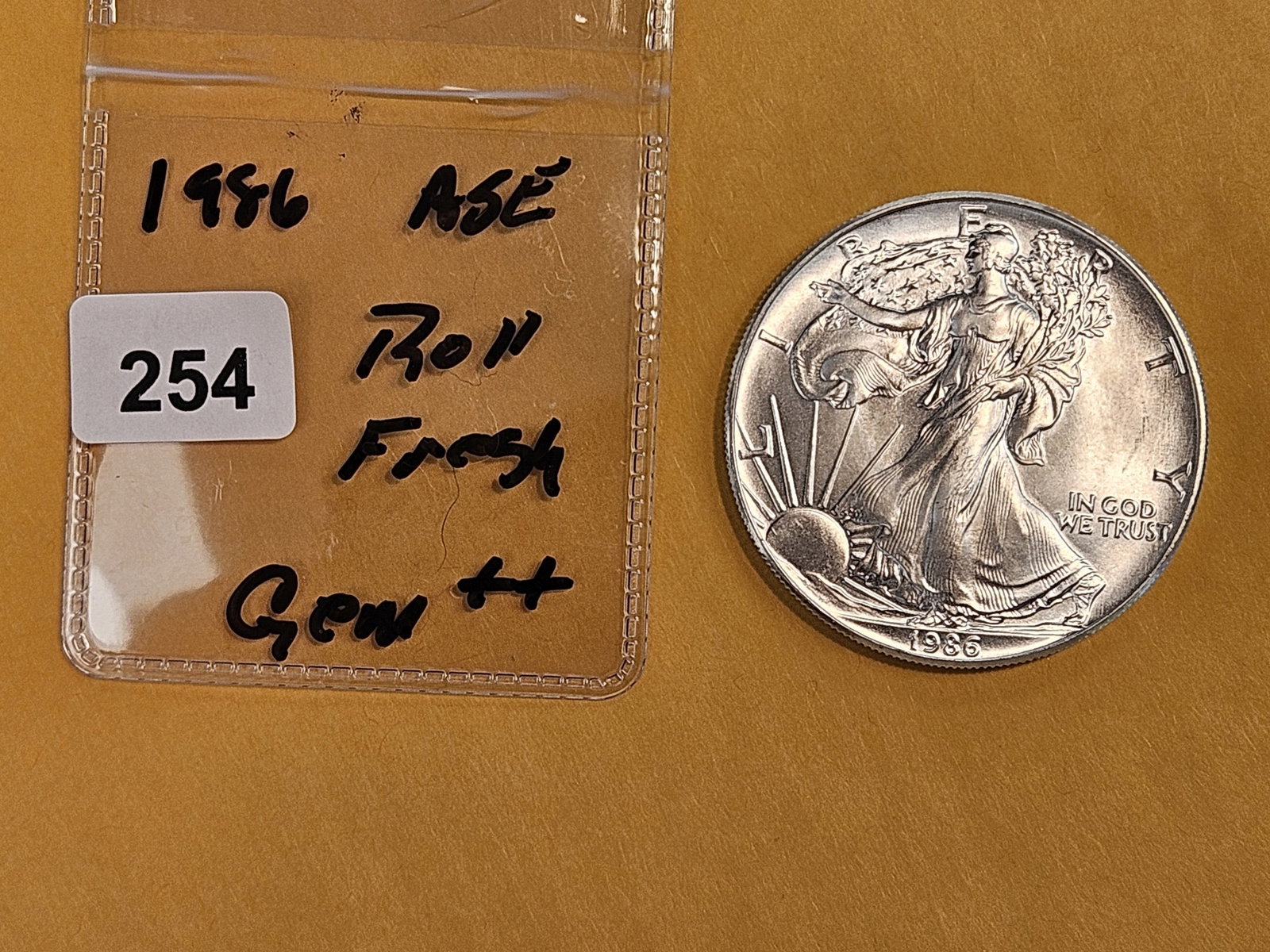 ** KEY DATE ** GEM Brilliant Uncirculated 1986 American Silver Eagle - 2