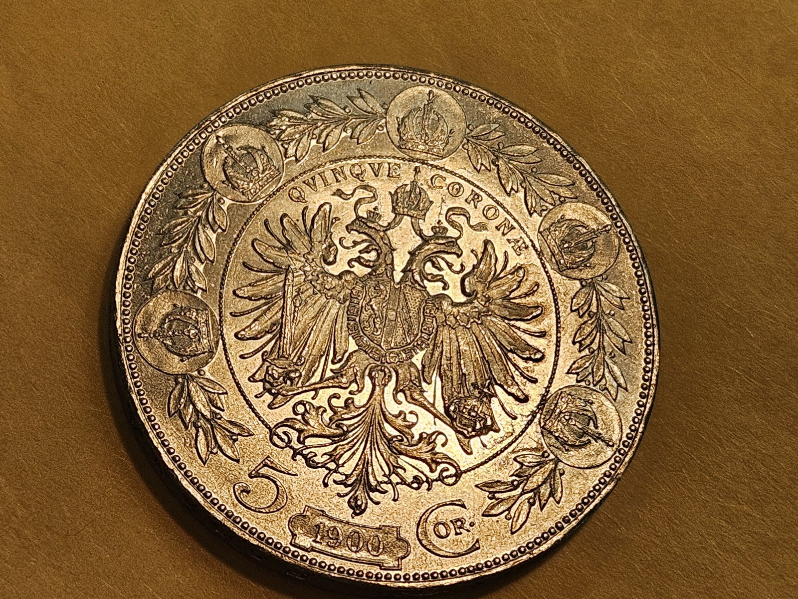 Very Choice Brilliant Uncirculated 1900 Austria 5 Corona - 4