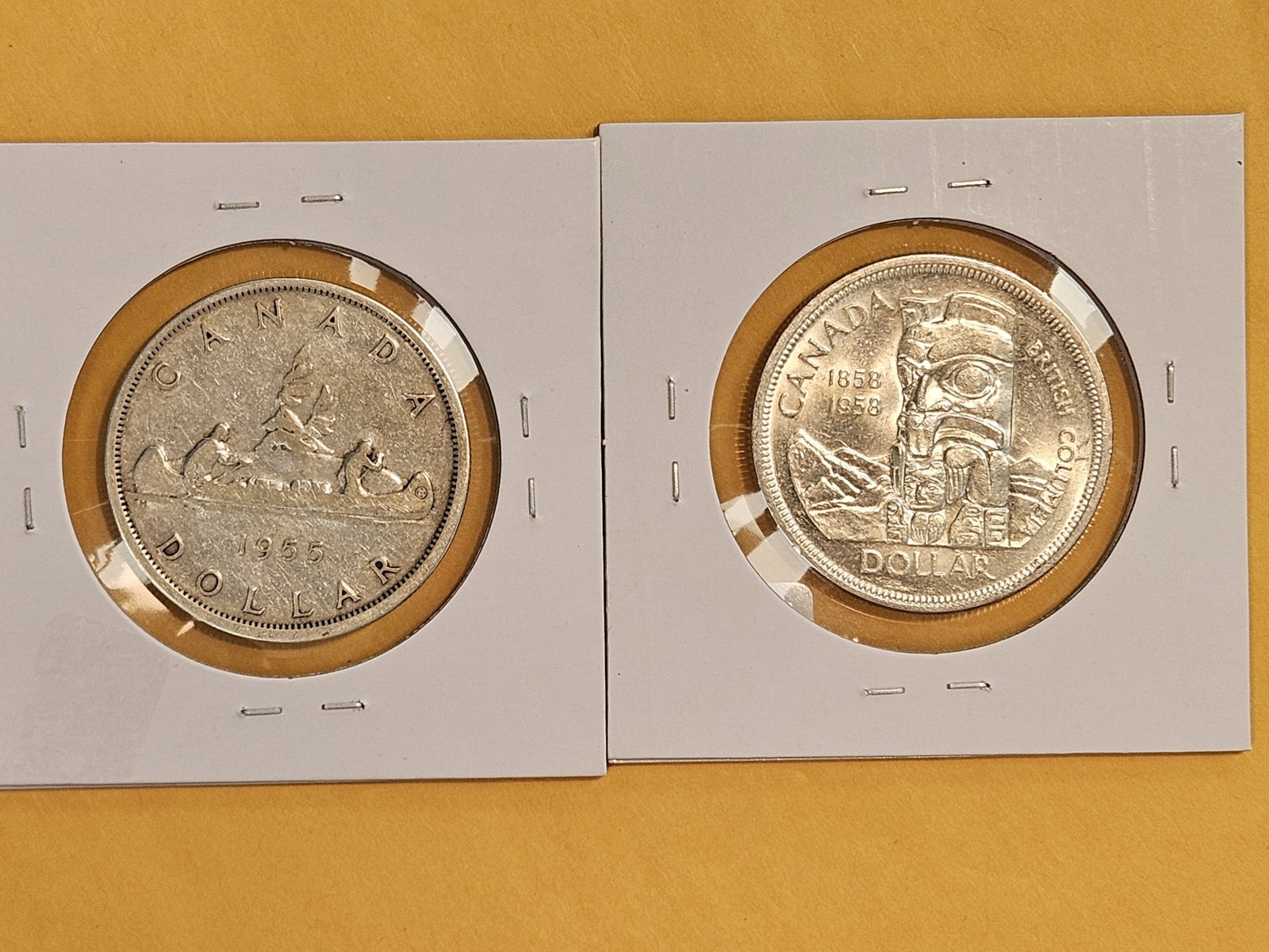 1955 and 1958 Canada Silver Dollars - 2