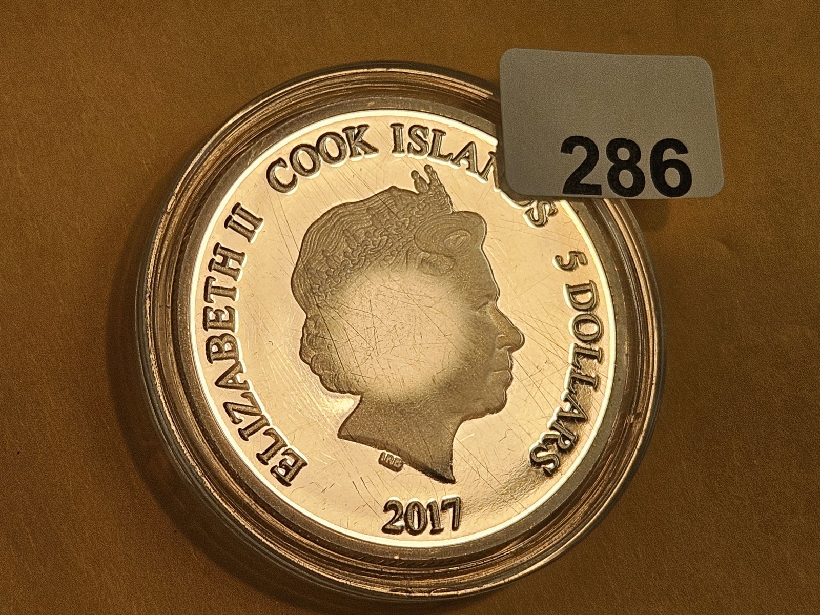 GEM proof 2017 Cook Islands silver 5 Dollars - 2