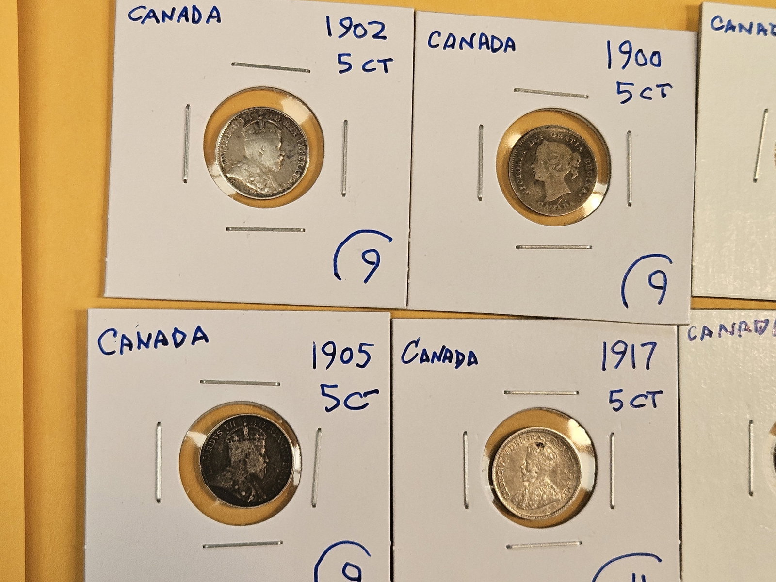 Twenty-Three Silver Canada 5 cent coins - 2