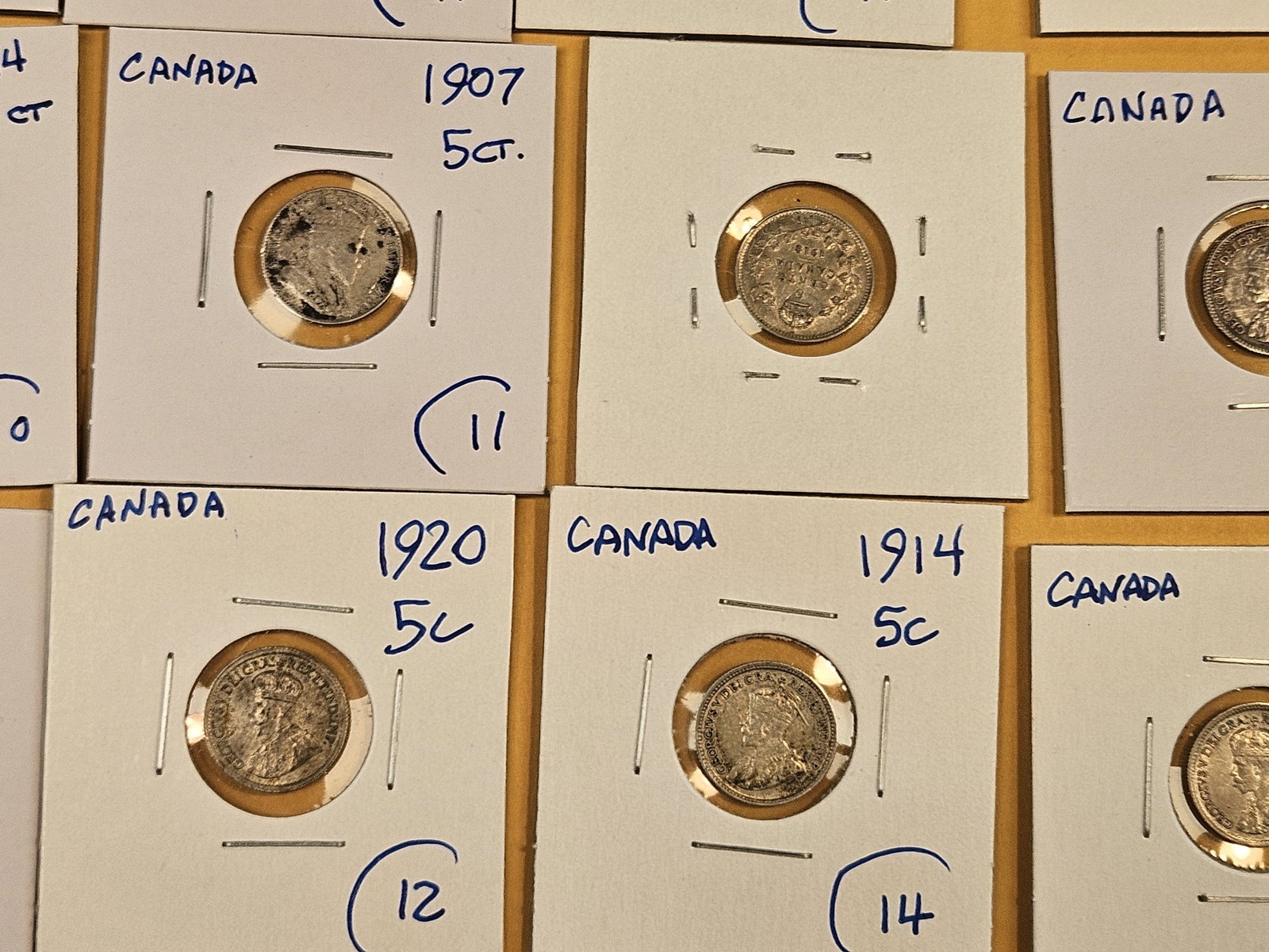 Twenty-Three Silver Canada 5 cent coins - 7