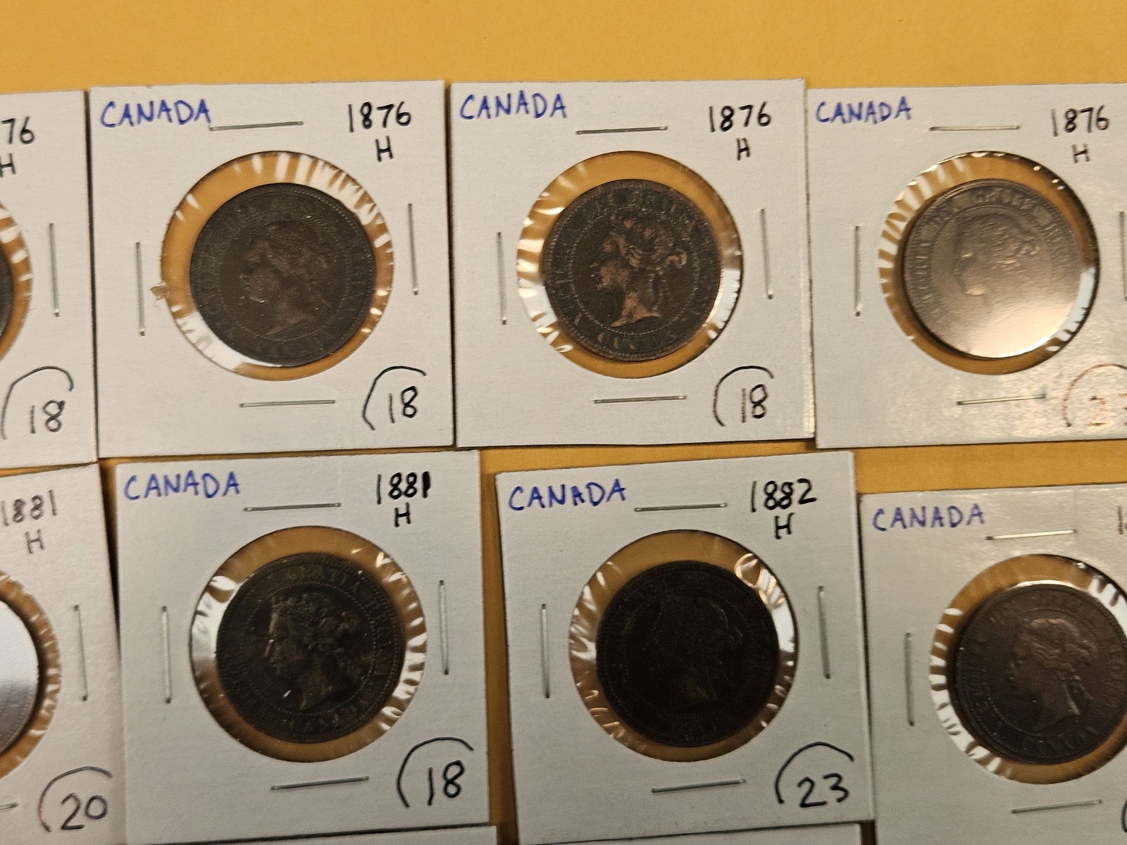 Twenty mixed Canadian Large Cents - 3