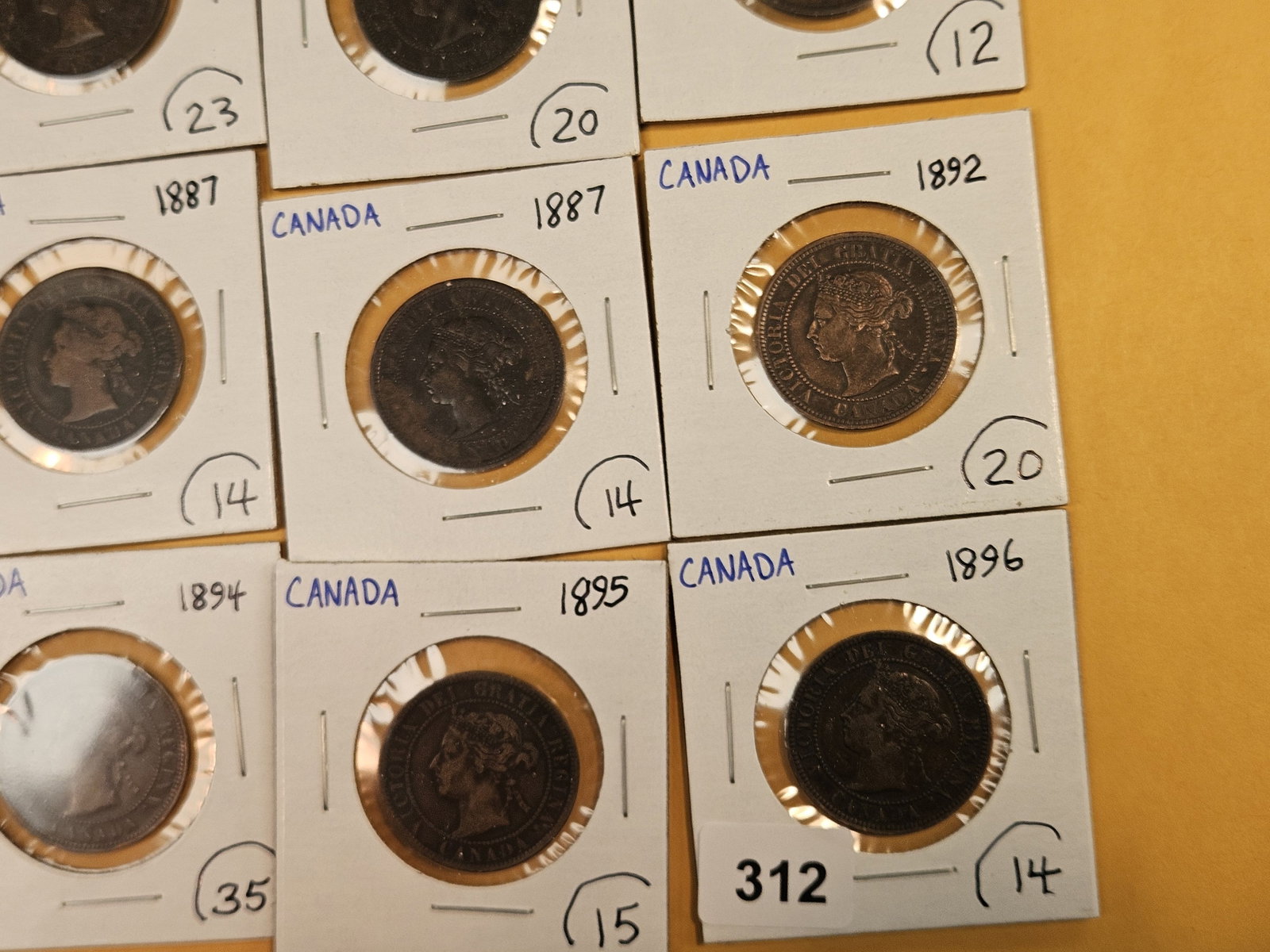 Twenty mixed Canadian Large Cents - 7