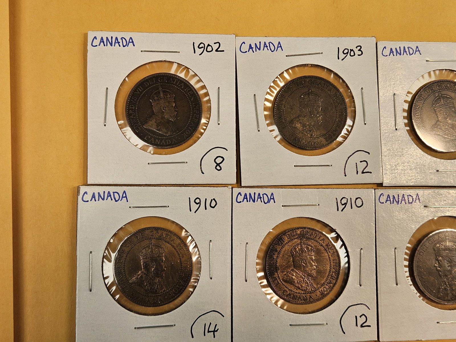 Twenty mixed Canadian Large Cents - 2