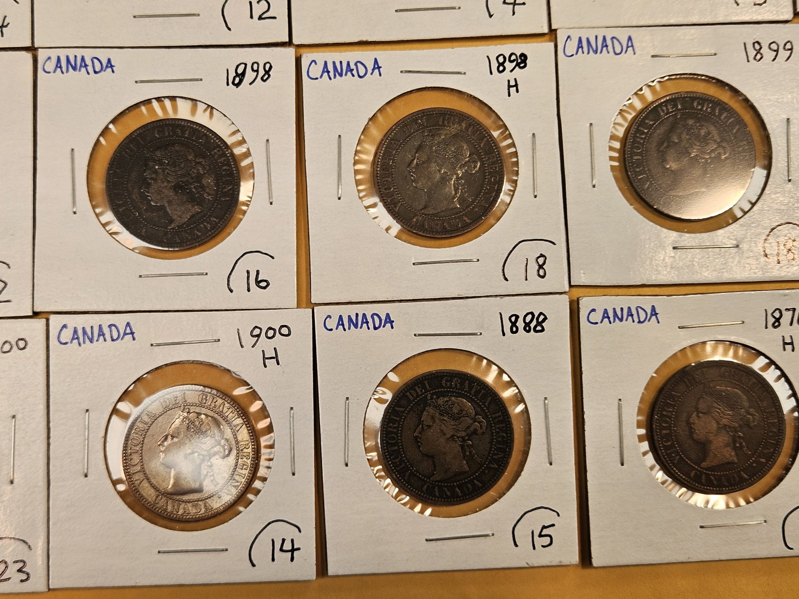 Twenty mixed Canadian Large Cents - 6