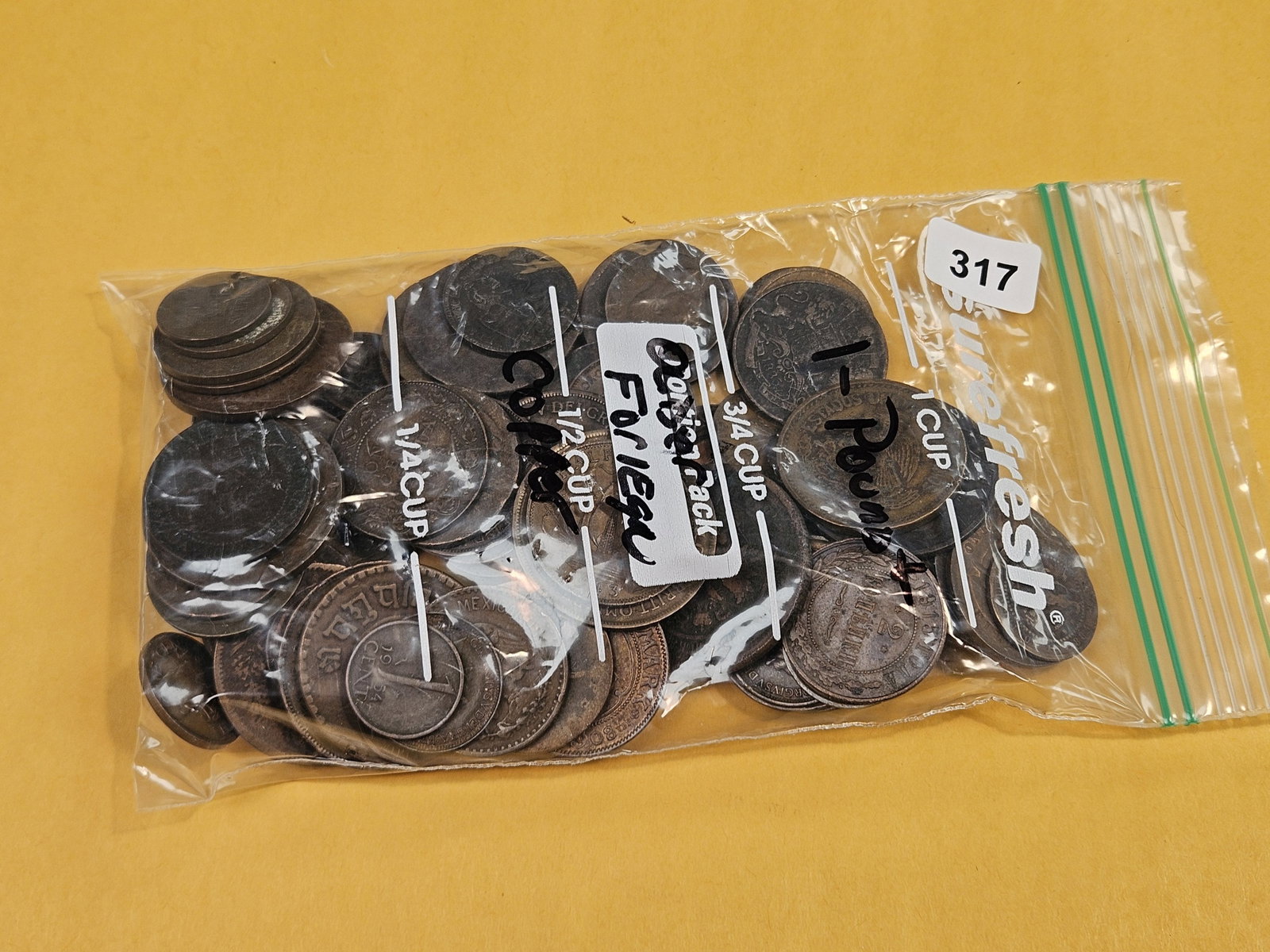 ONE Pound of mixed, older, Copper, World coins - 2