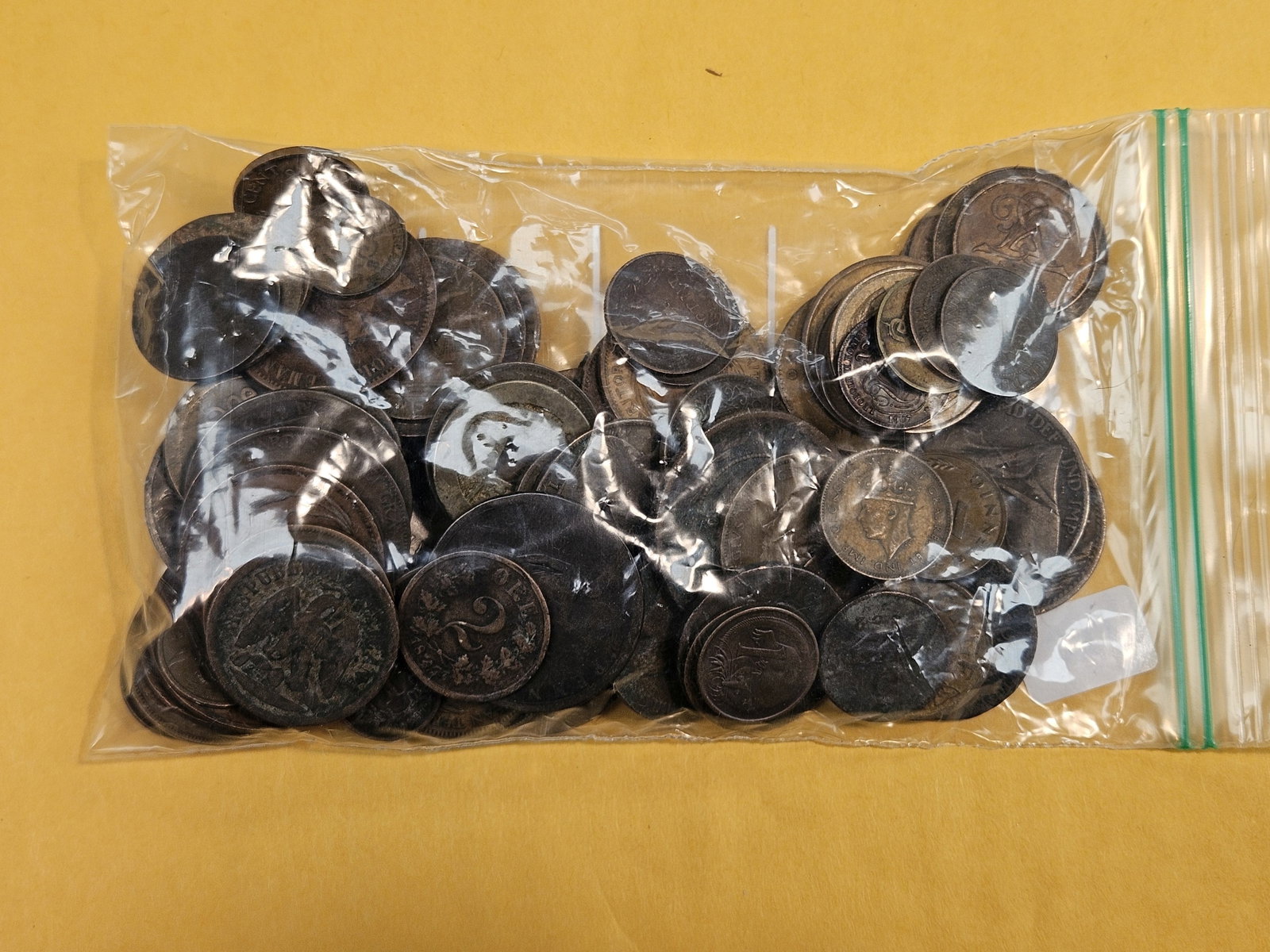ONE Pound of mixed, older, Copper, World coins - 3