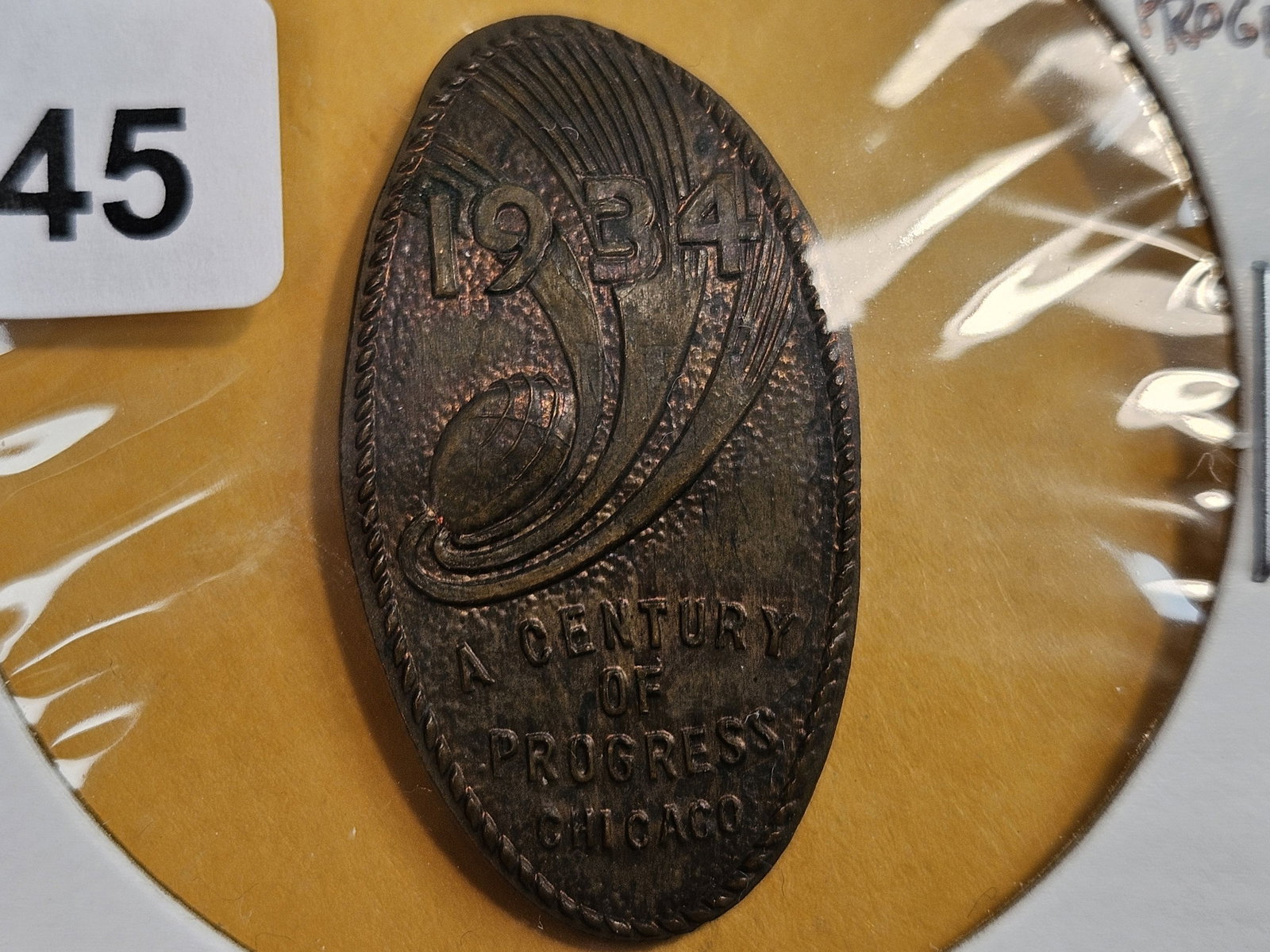 1934 Century of Progress Elongated Indian Cent - 2