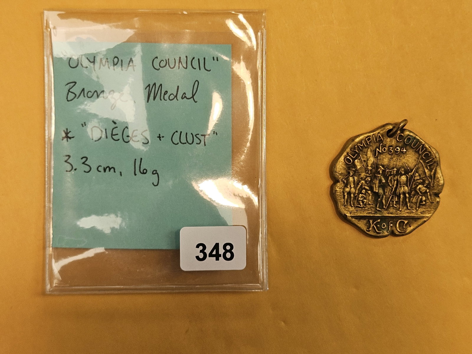 Knights of Columbus Olympia Council Medal - 2