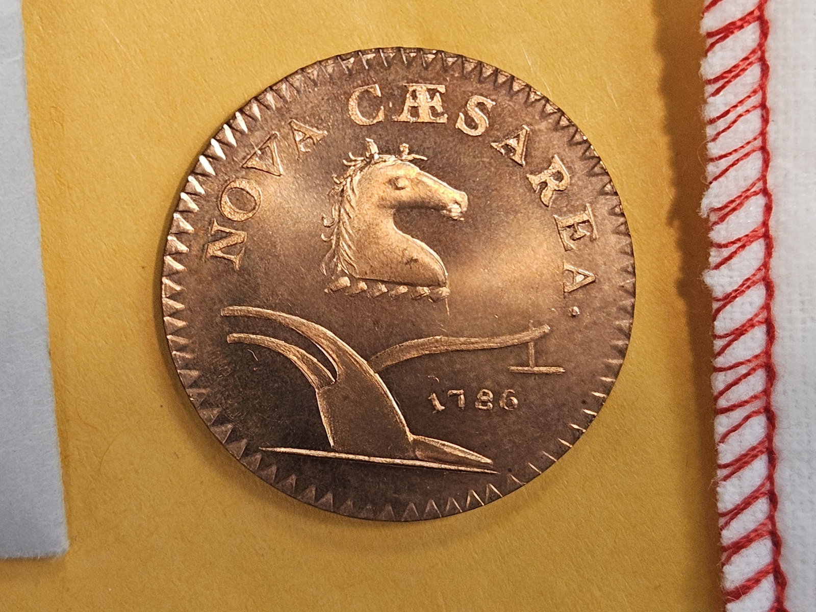 Gorgeous Gallery Mint 1786 New Jersey Copper copy - 3