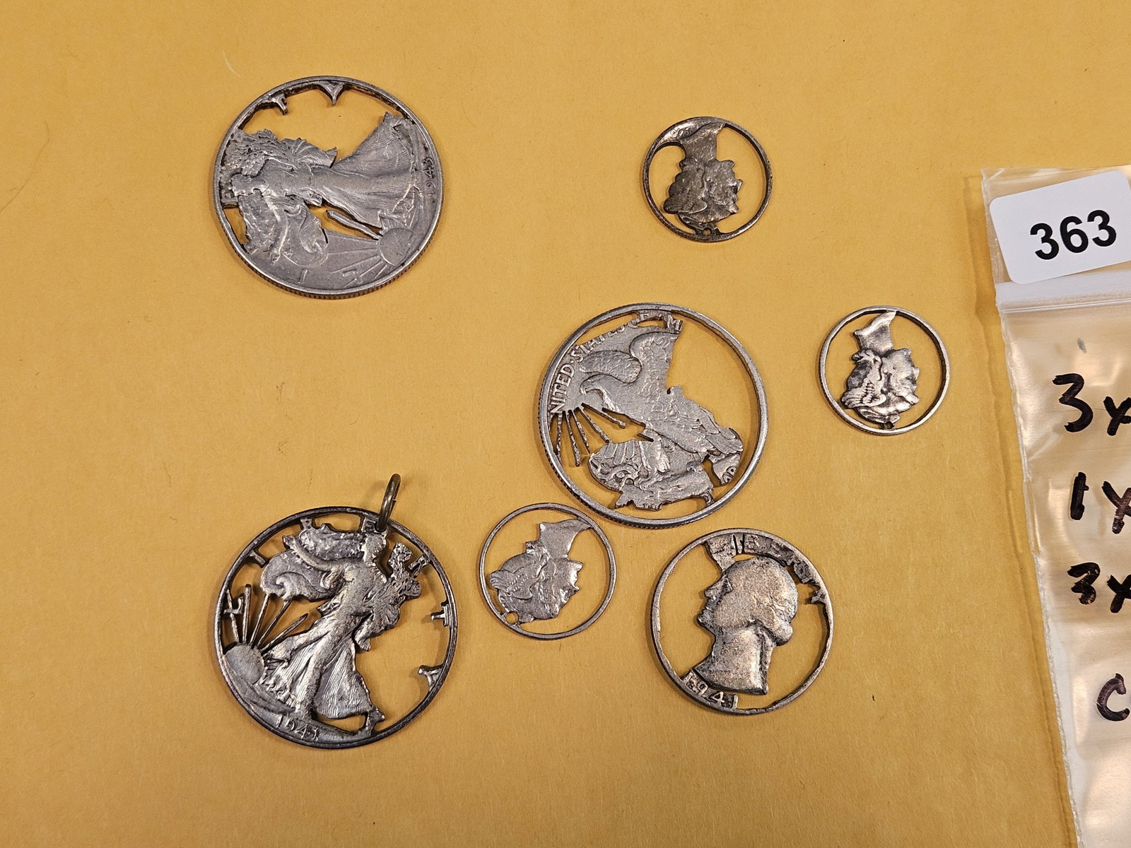 Silver Cut-out coins - 2