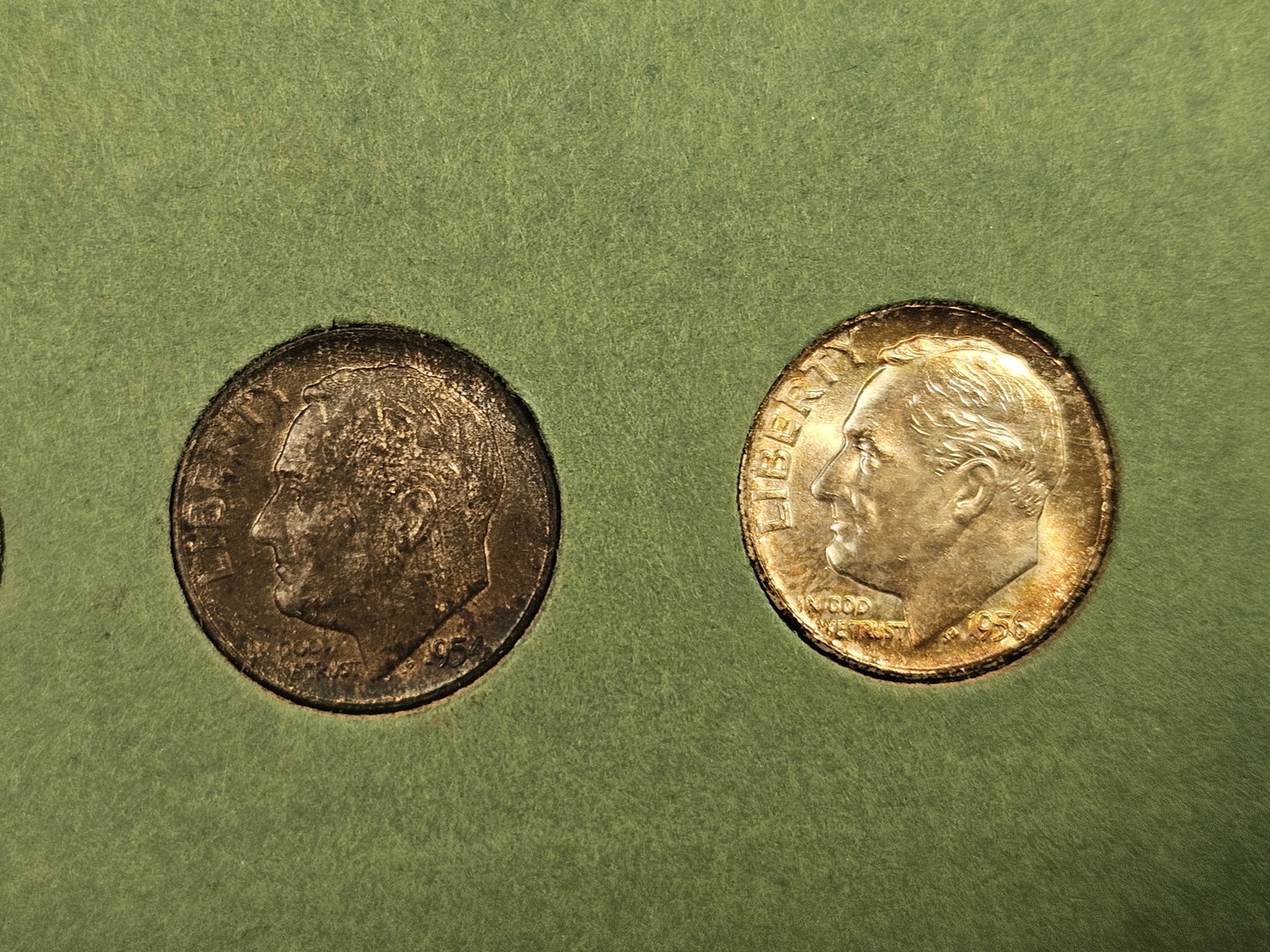 Partial set of GEM Brilliant Uncirculated Silver Roosevelt Dimes - 5