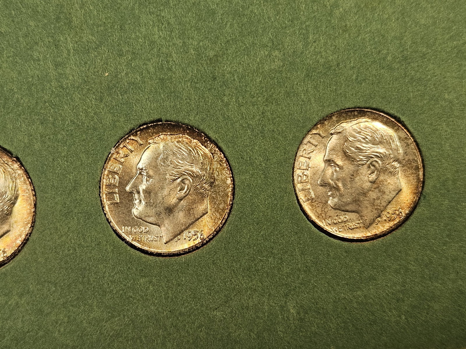 Partial set of GEM Brilliant Uncirculated Silver Roosevelt Dimes - 6