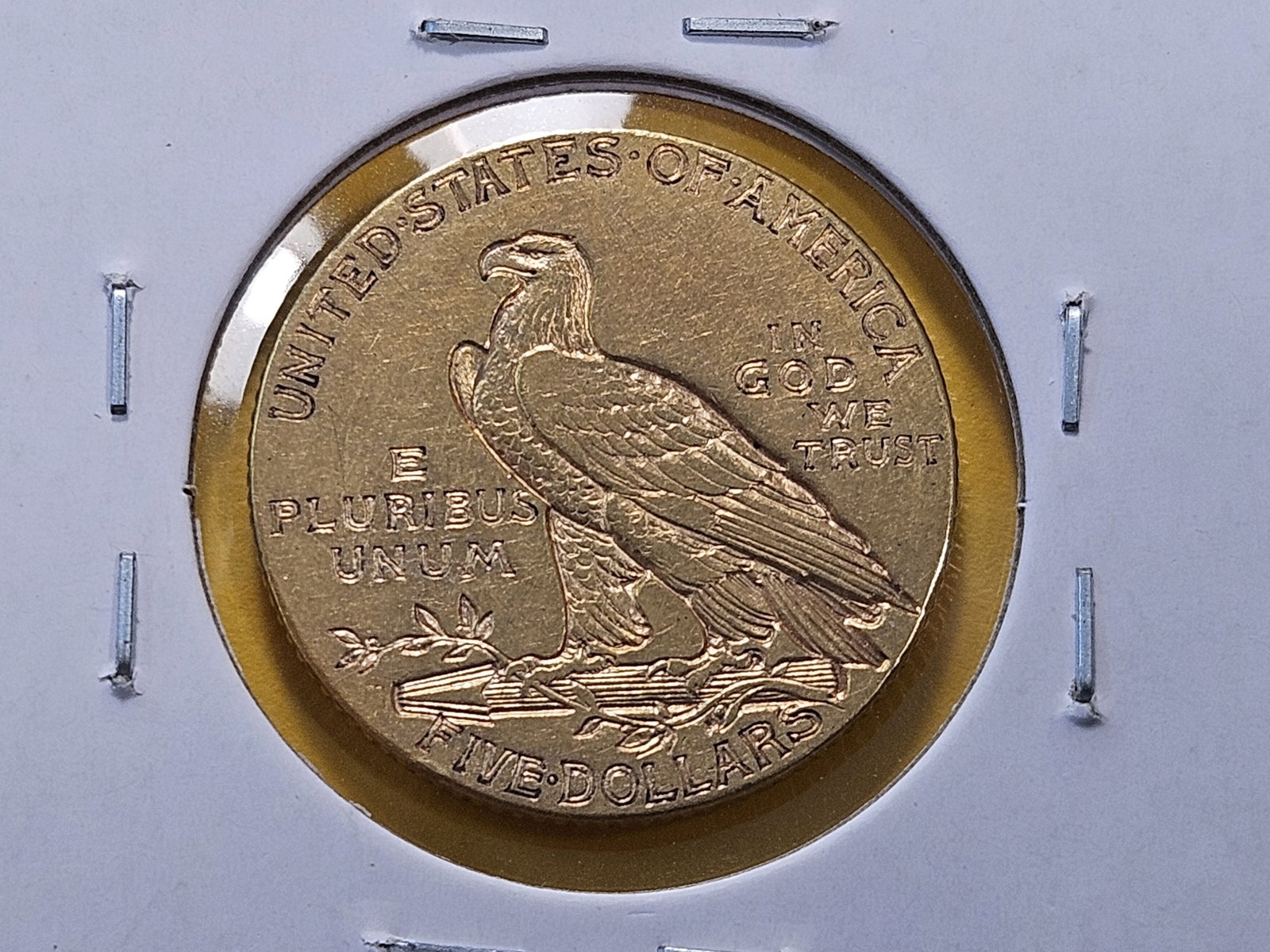 GOLD! Bright 1916-S Indian Head Gold Five Dollars - 4
