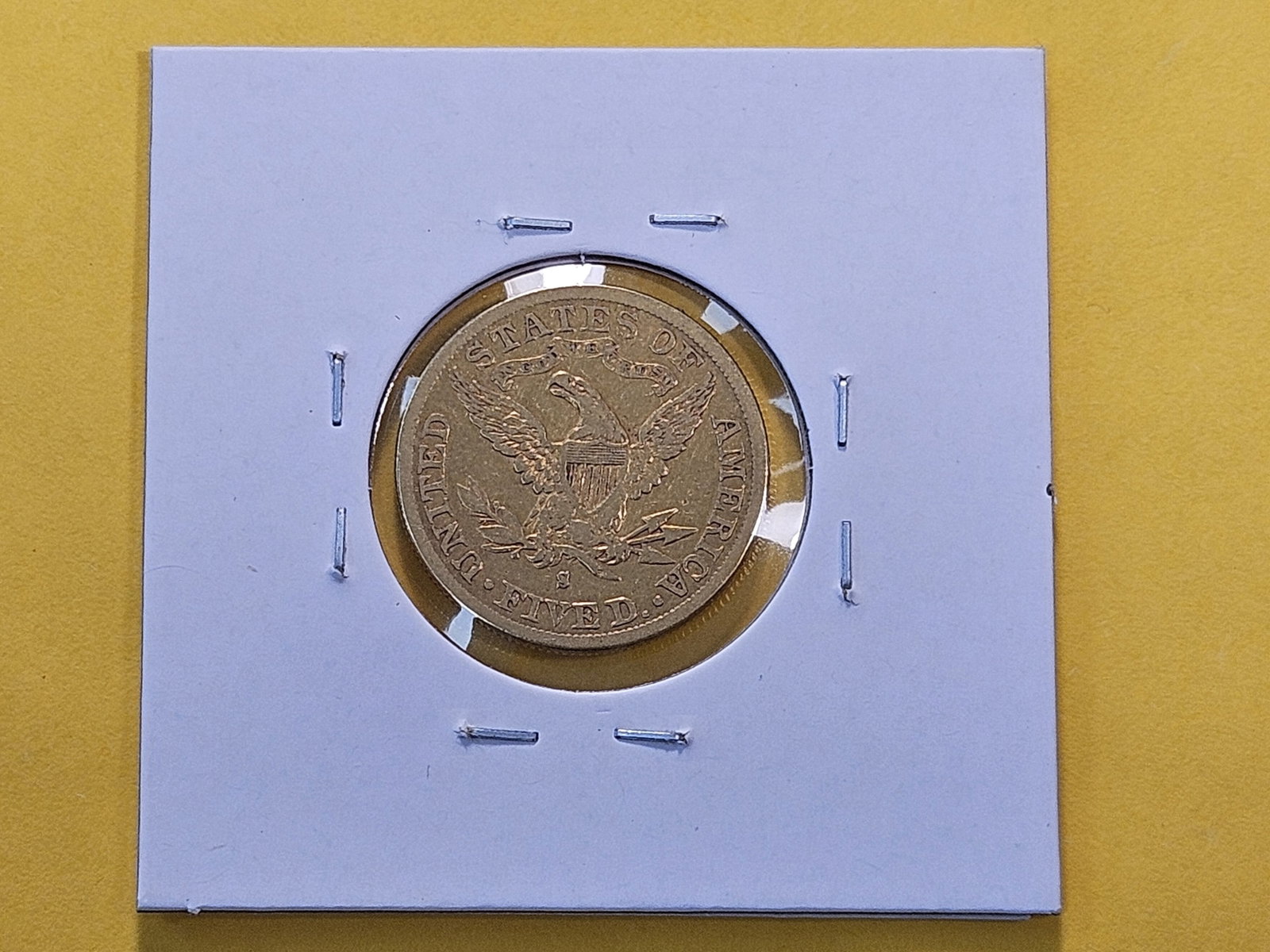 GOLD! Bright 1887-S Liberty Head Gold Five Dollars - 3