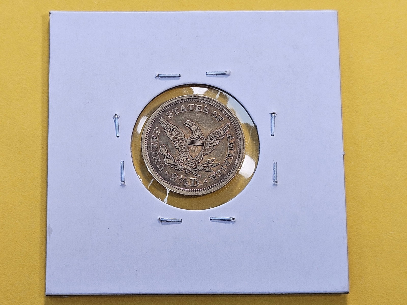 GOLD! Bright About Uncirculated 1852 Liberty Head $2.5 Gold - 3