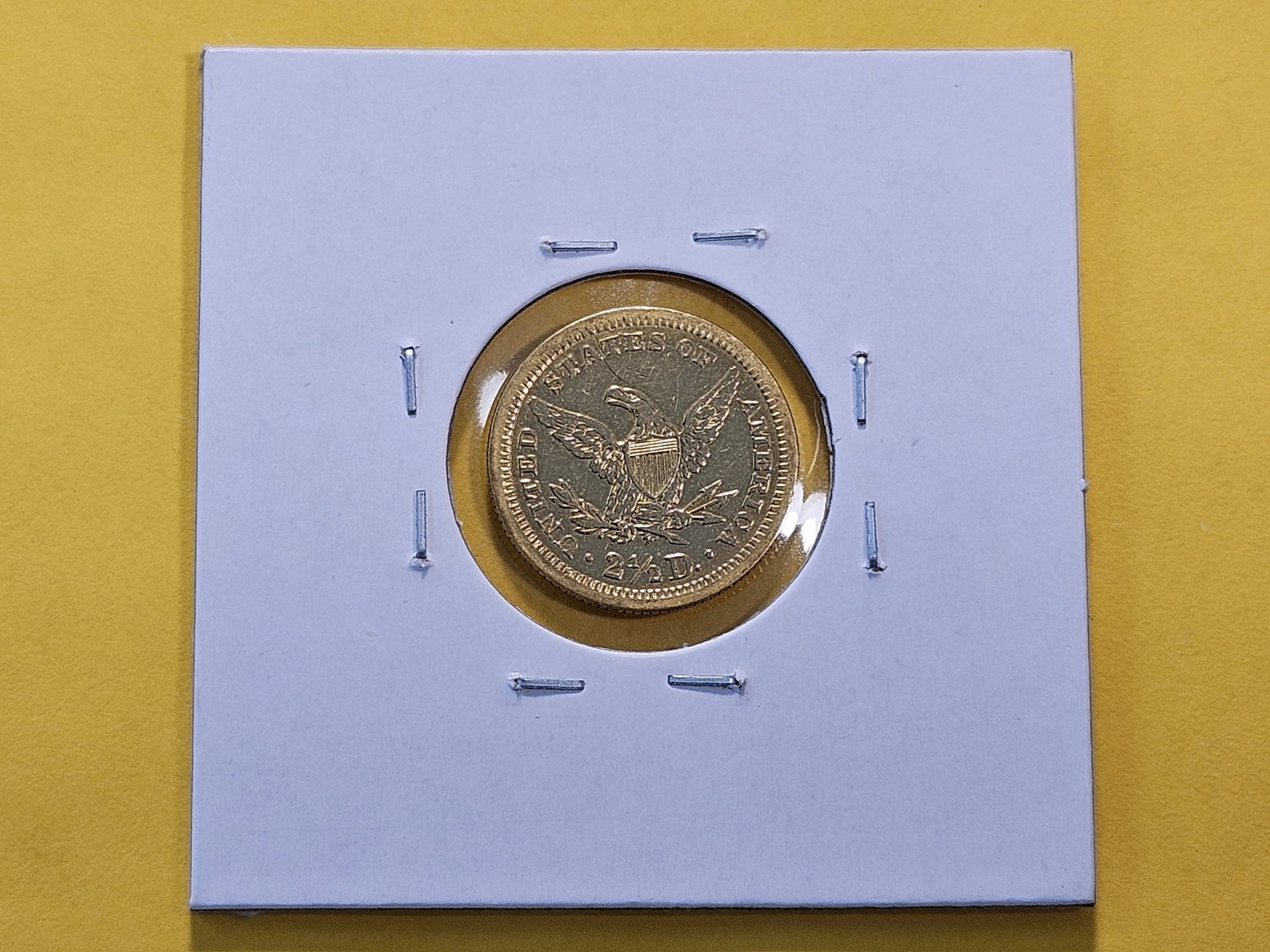 GOLD! Brilliant About Uncirculated 1861 Liberty Head $2.5 Gold - 3