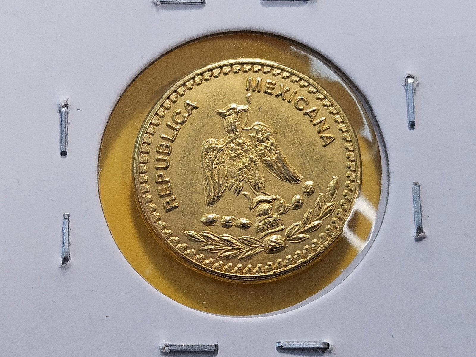 GOLD! Undated Gold Mexican Wedding Coin - 4