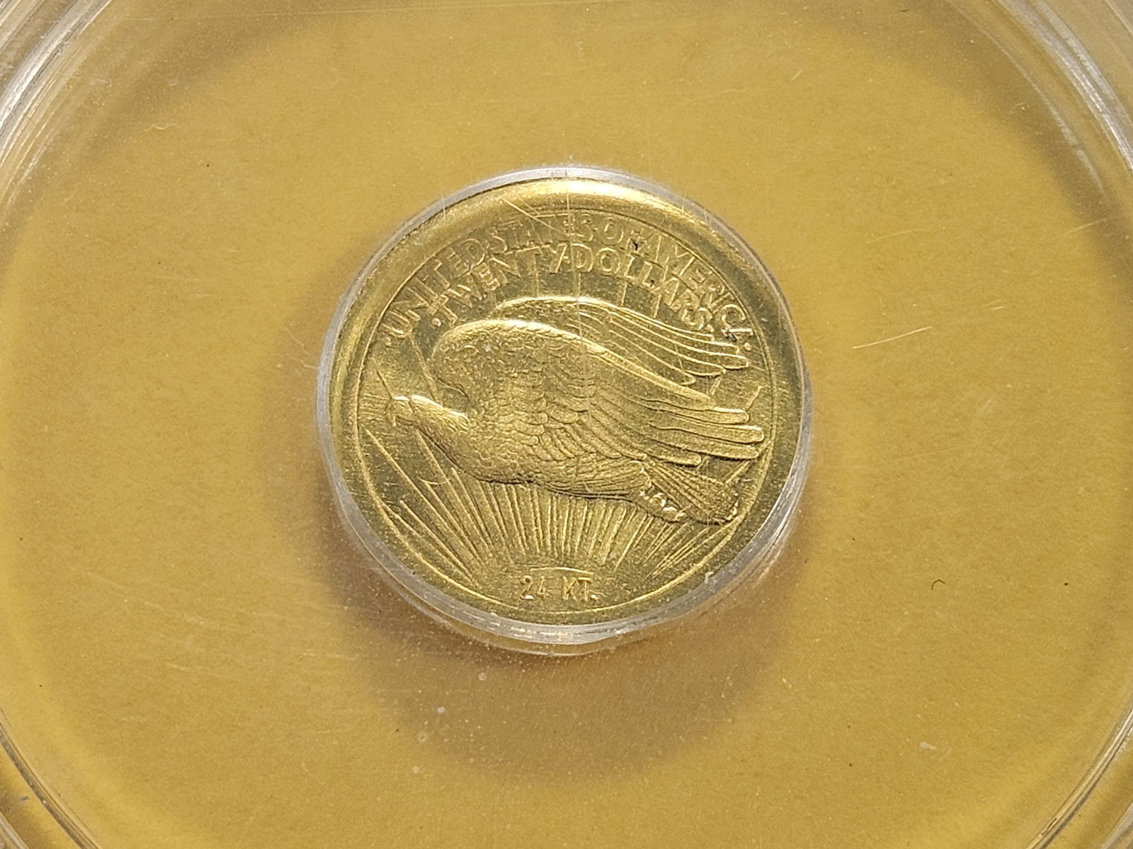 GOLD! 24 Karat Gold Saint Gaudens Mini-Coin - 3