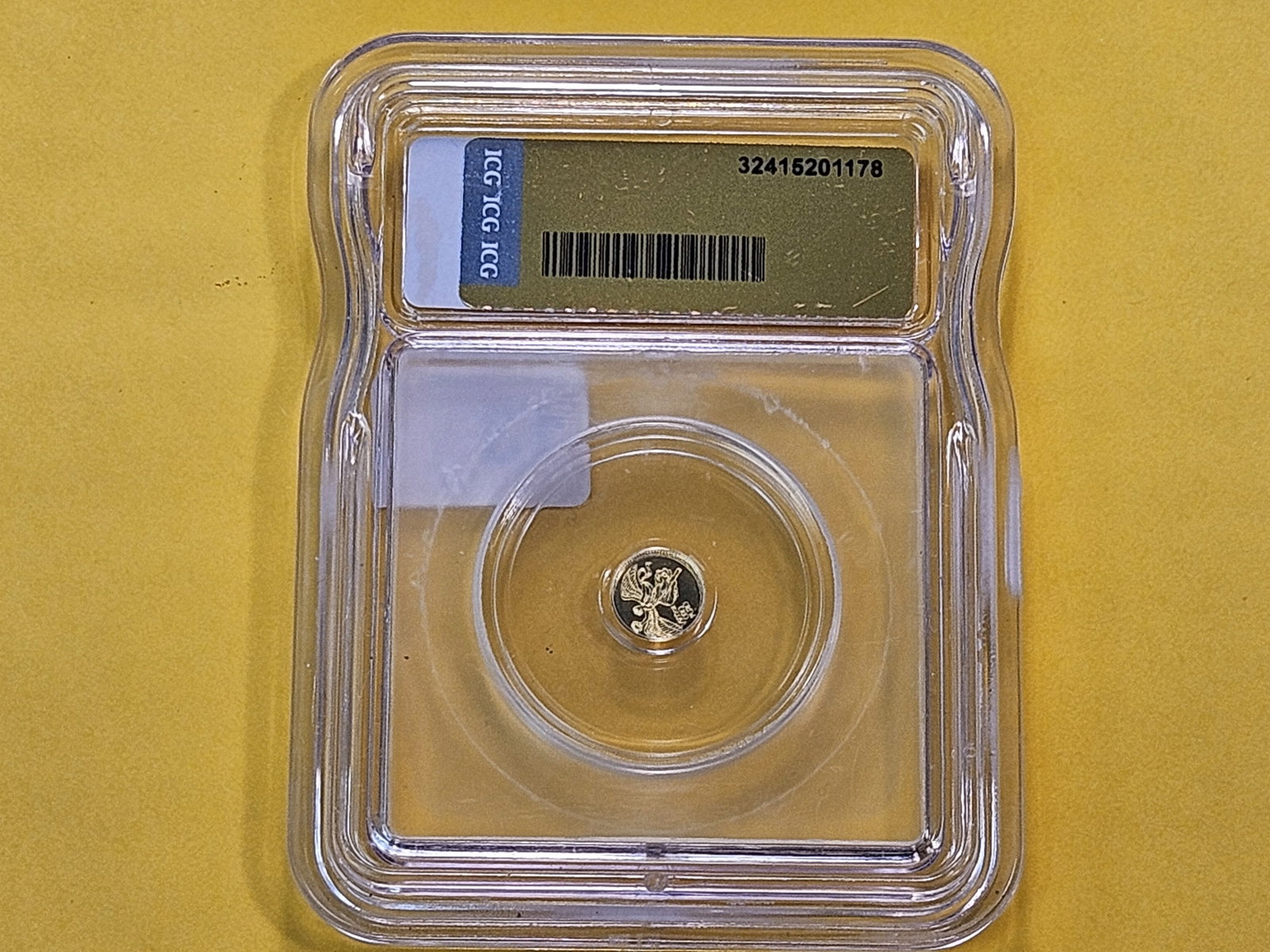 PERFECT GOLD! ICG Undated Mexican Gold Mini-Coin in Mint State 70 - 3