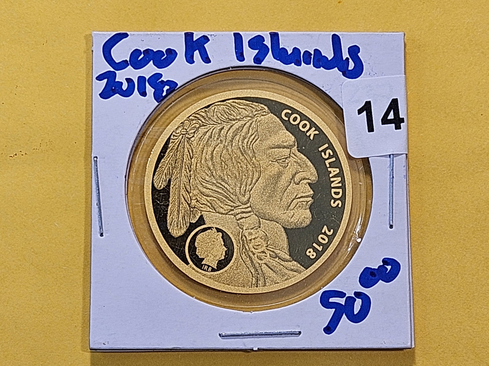 GOLD! GEM Proof 2018 Cook Islands Gold Five Dollars - 2
