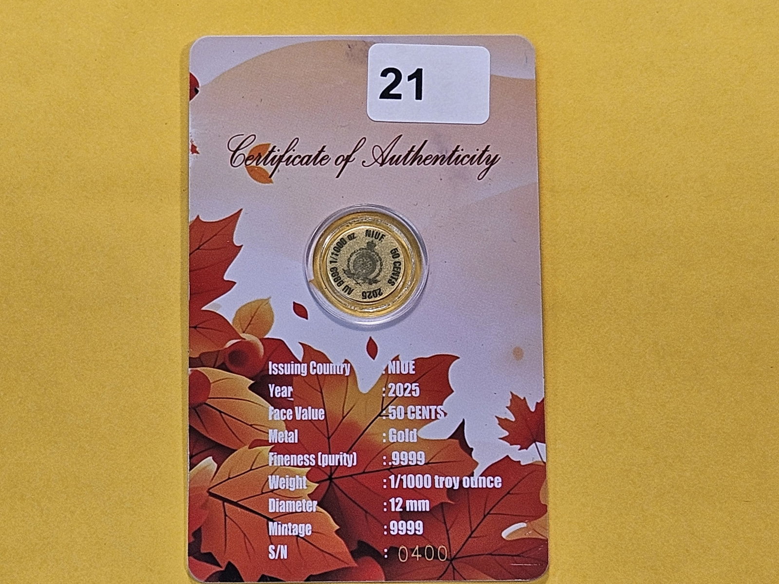 GOLD! GEM 2025 Niue Gold Fifty Cents - 2