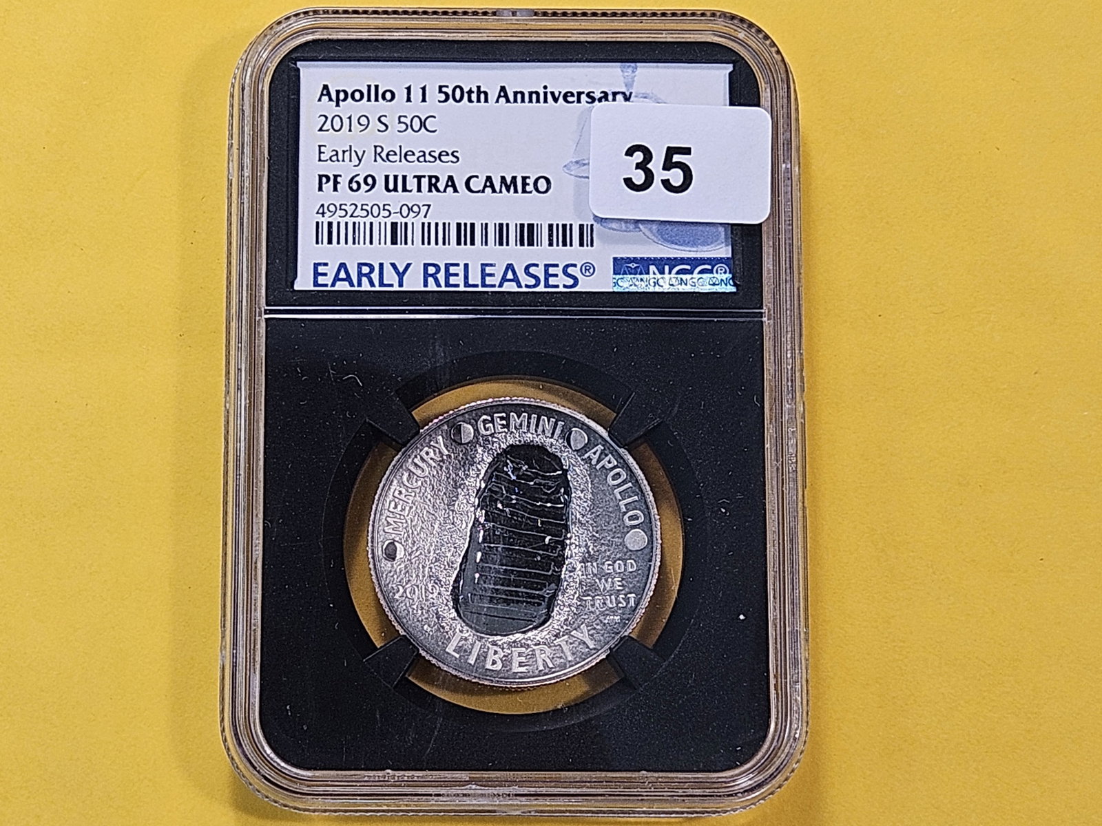 NGC 2019-S Apollo 11 Commemorative Half Dollar in Proof 69 Ultra Cameo - 2