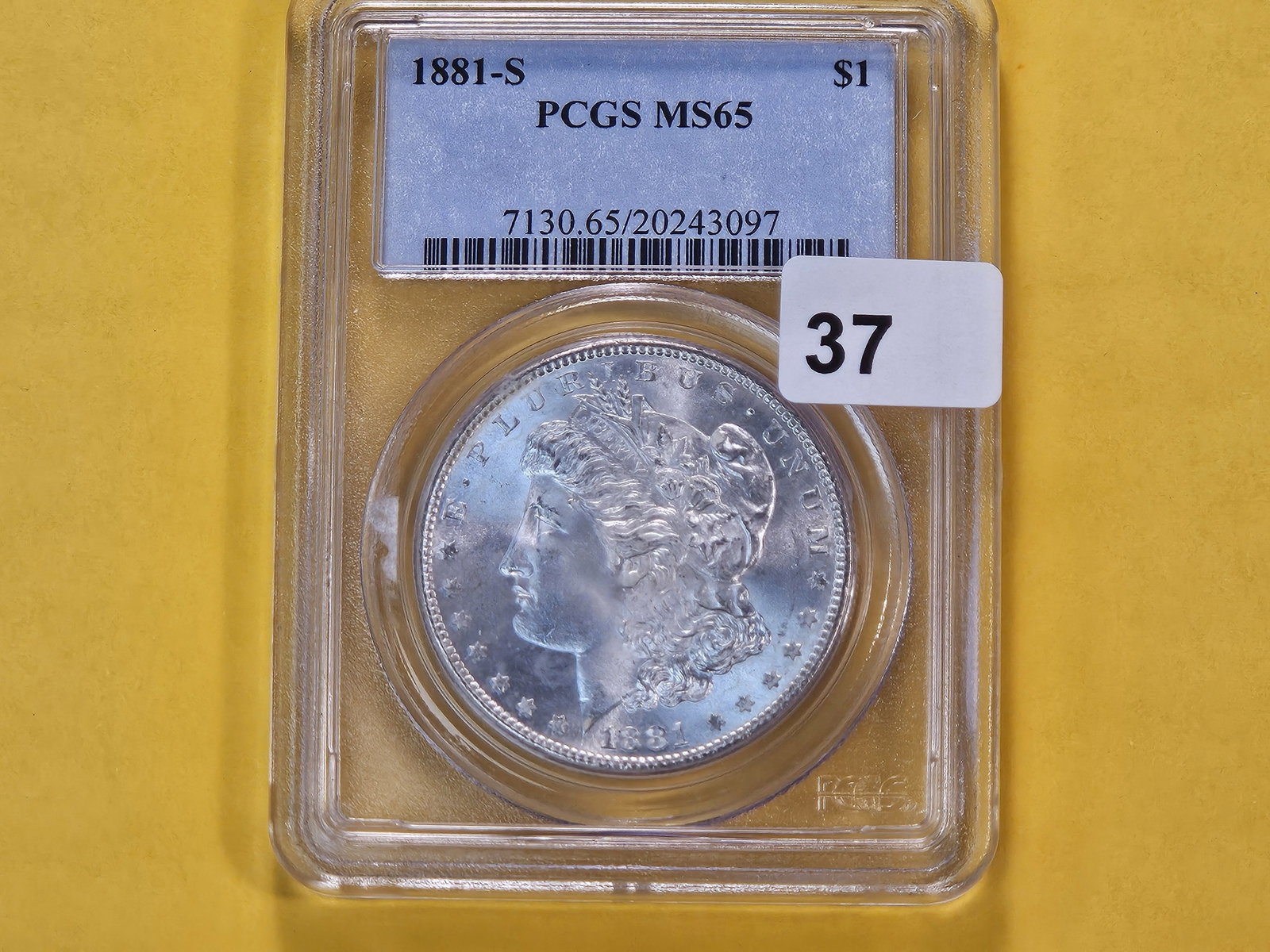 GEM! PCGS 1881-S Morgan Silver Dollar in Mint State 65 - 2