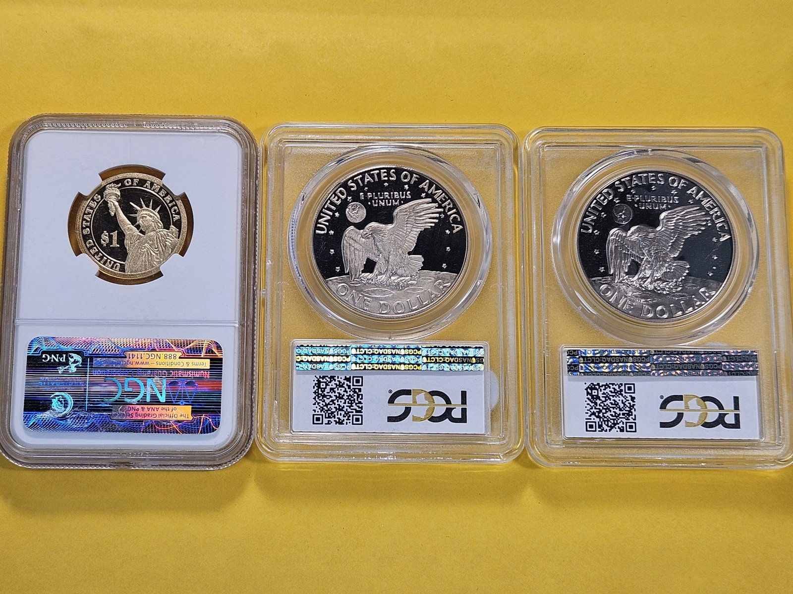 Three Graded US Dollars in Proof 69 Deep and Ultra Cameo - 5