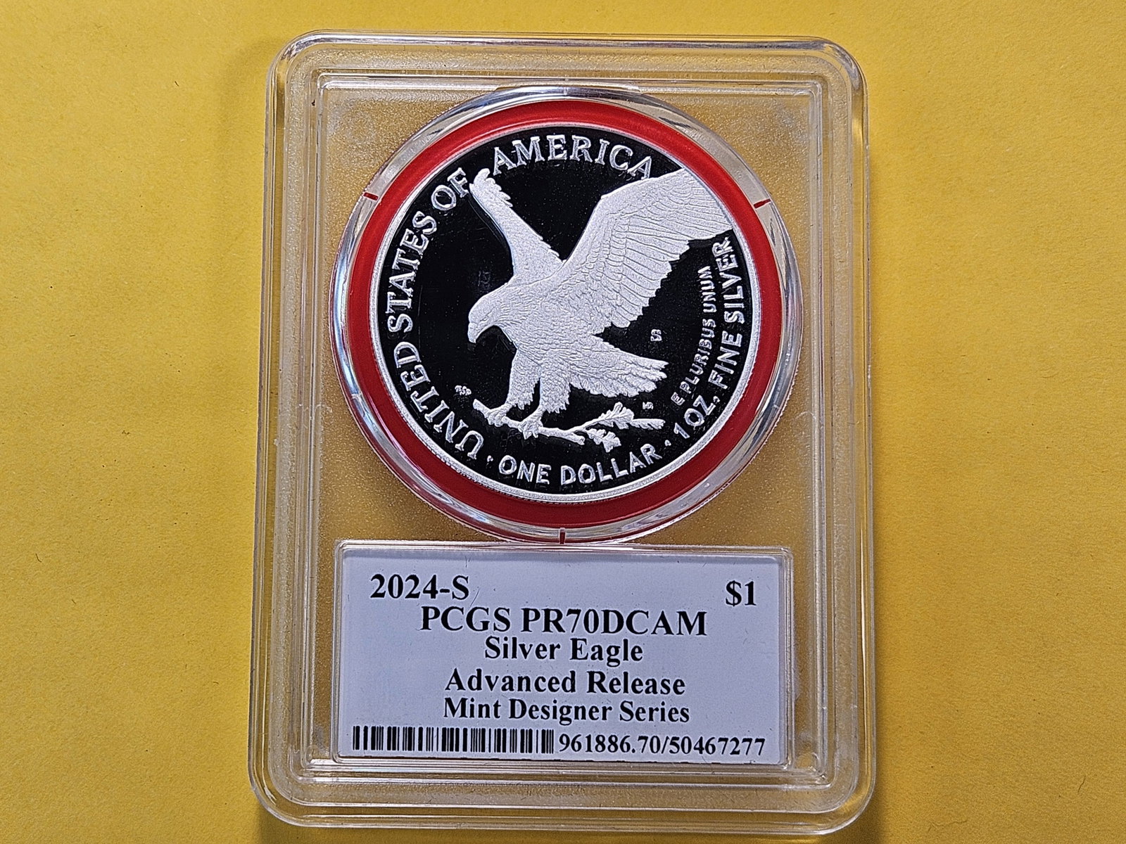PERFECT! PCGS 2024-S American Silver Eagle in Proof 70 Deep Cameo - 3