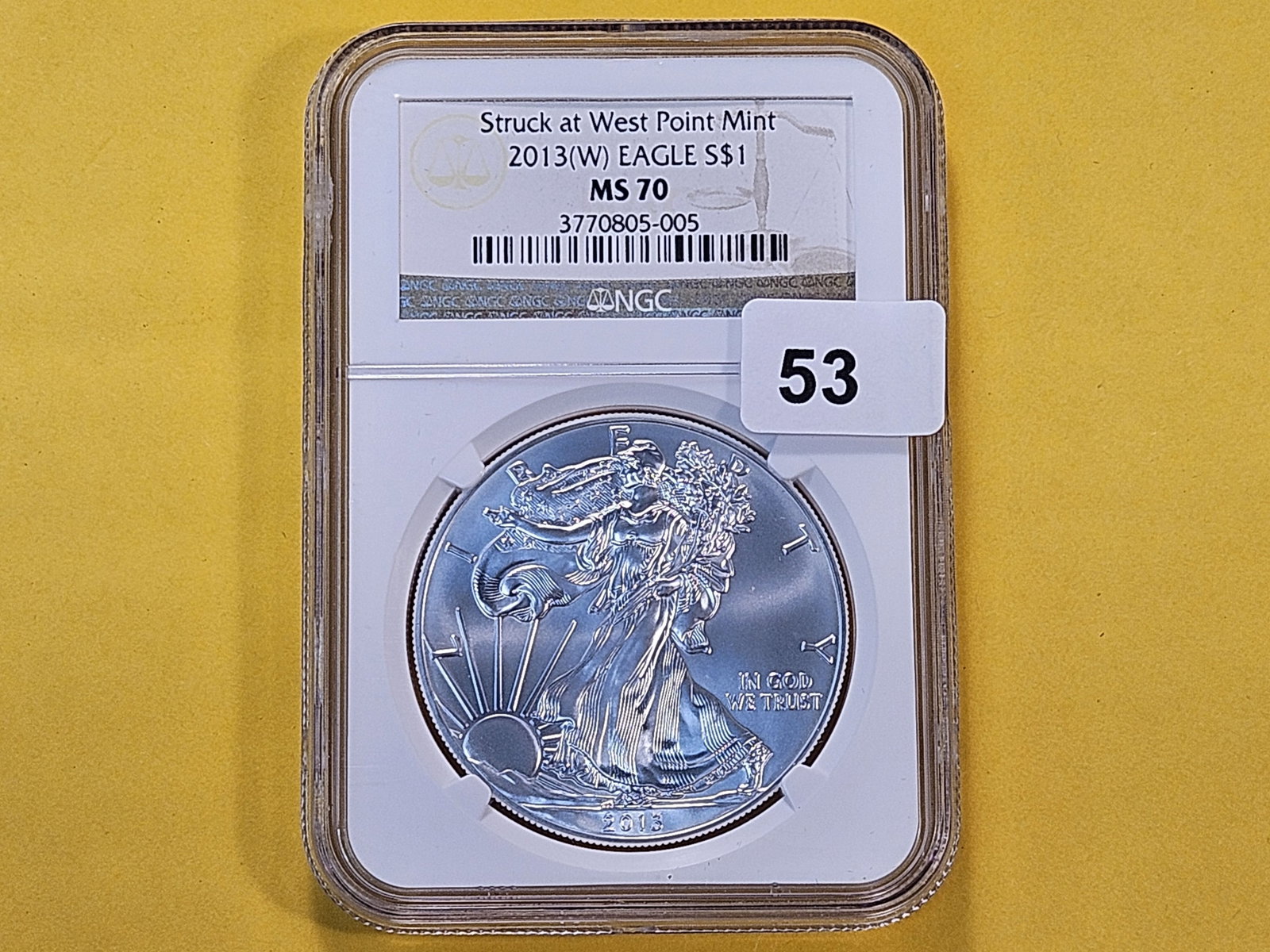 PERFECT! NGC 2013-(W) American Silver Eagle in Mint State 70 - 2