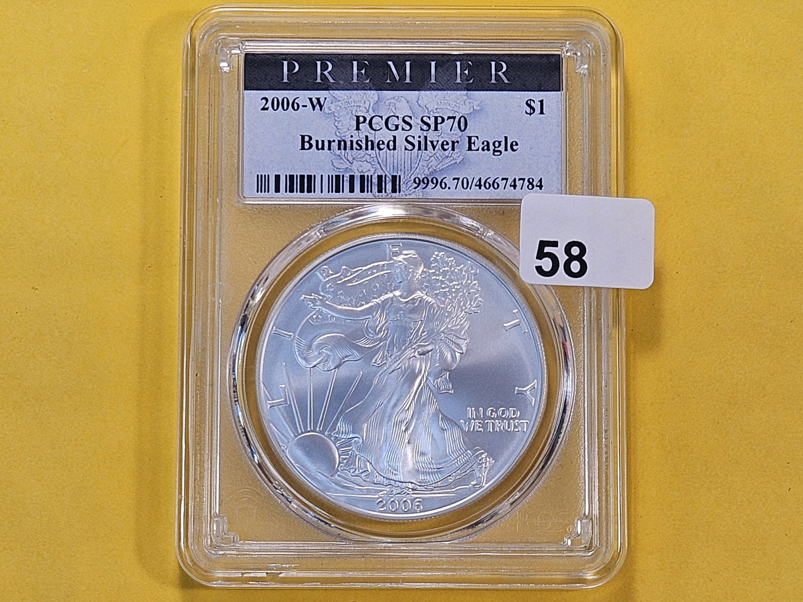 PERFECT! PCGS 2006-W American Silver Eagle in Specimen 70 - 2