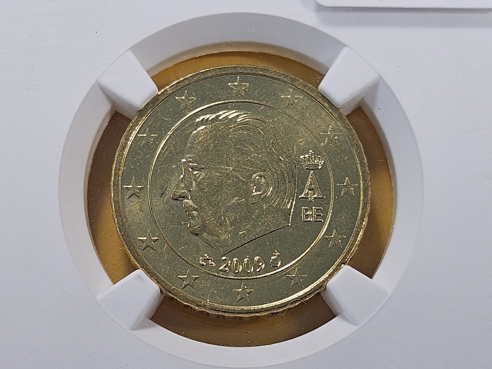NGC 2009 Belgium 50 Cents in Mint State 64